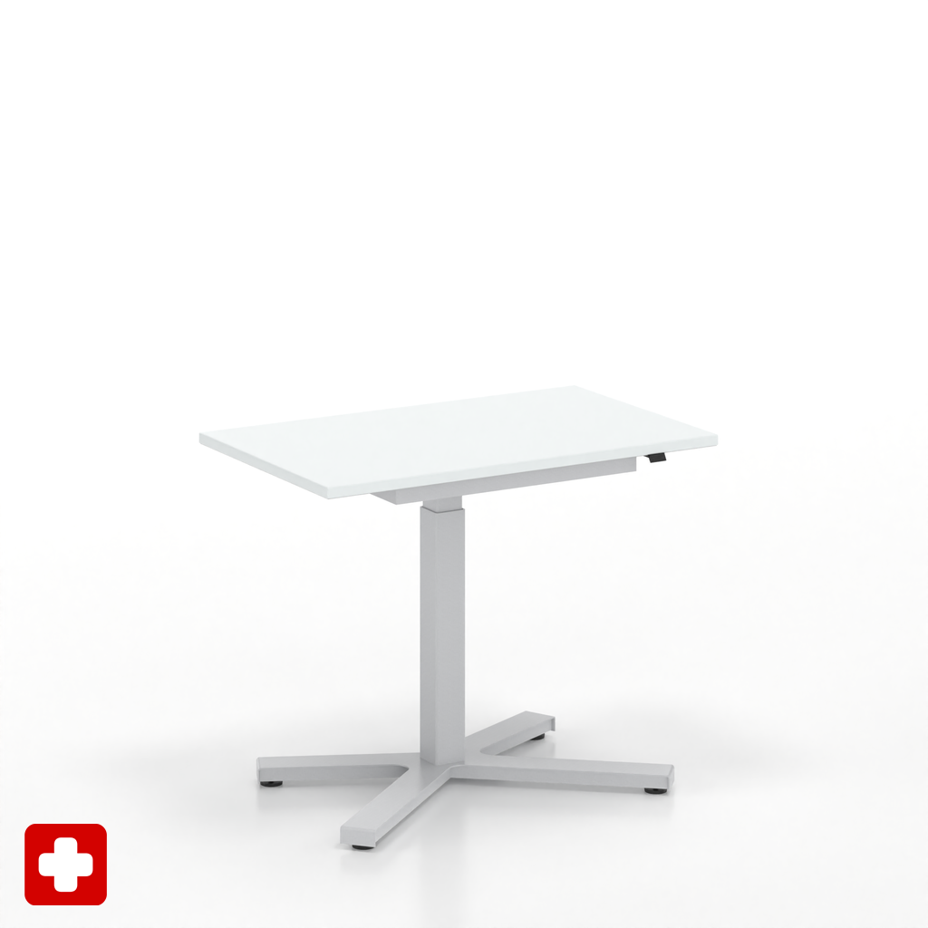 Ergonomique Table de bar Tradingzone GO Swiss Mini 90x55 cm, Gris blanc/Gris argenté, Nouveau, Pupitre - idéal pour le bureau ou la maison