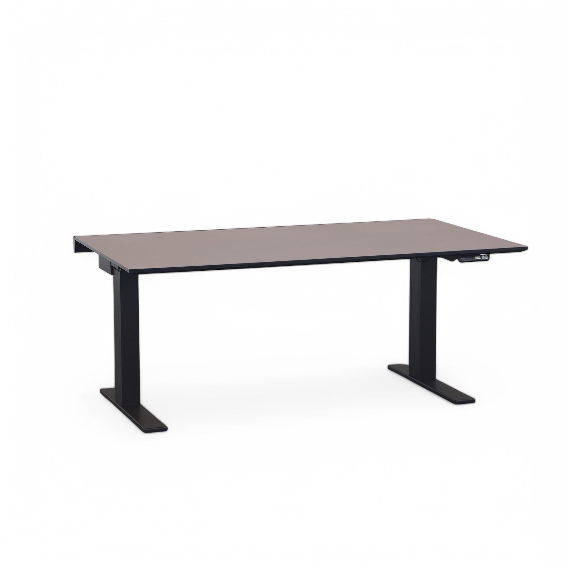 Ergonomischer Schreibtisch el. höhenverstellbar Lista LO Extend 160x90 cm, Braun/Braun, Normal gebraucht, Tisch - ideal fürs Homeoffice oder Büro