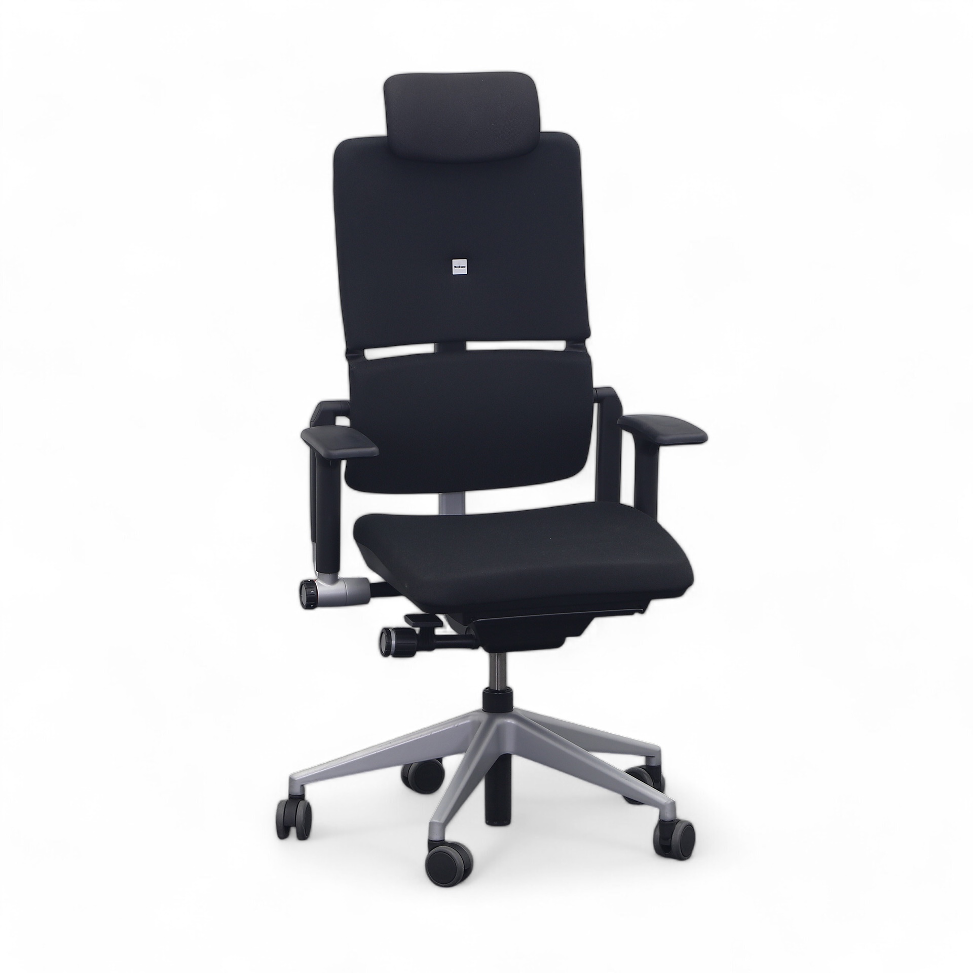 Office swivel chair Steelcase Please Fabric Padded  Black with armrests (Good)