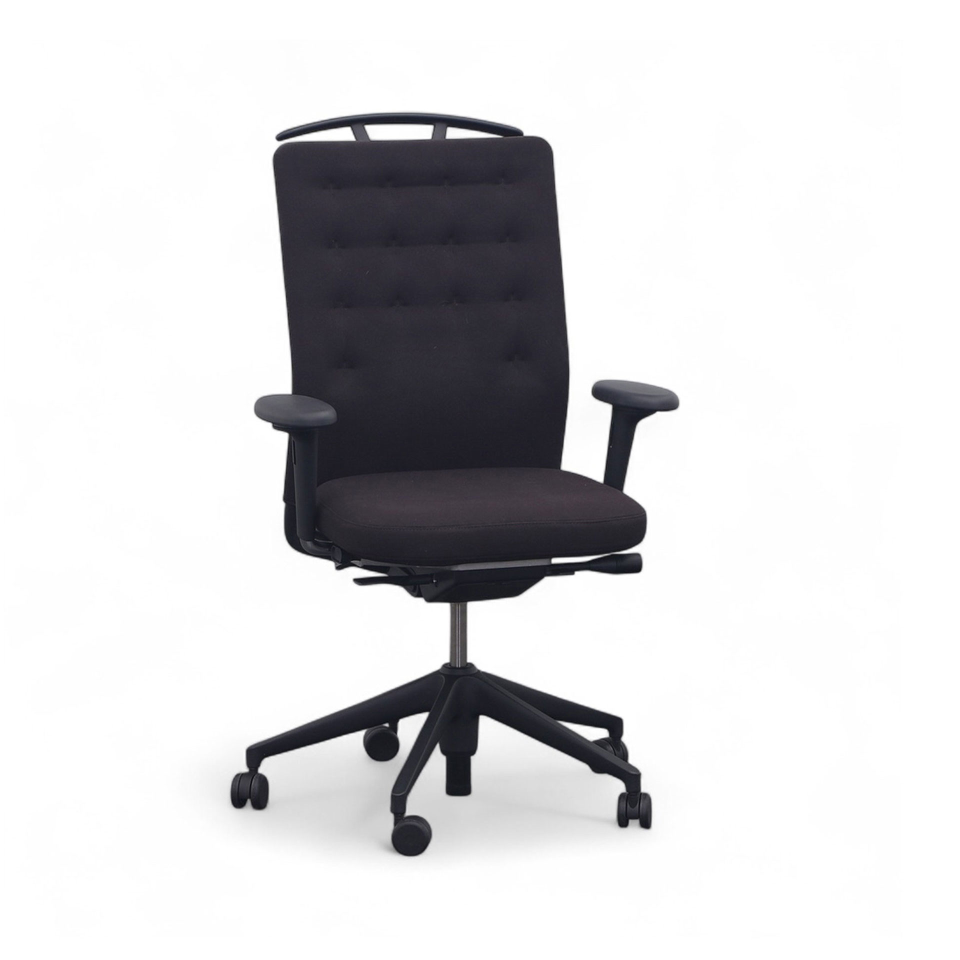 Image of Bürodrehstuhl Vitra ID Trim mit Kleiderbügel mit 2D Armlehnen, Braun/Anthrazit, Normal gebraucht, Ergonomischer Stuhl - ideal für flexibles Arbeiten