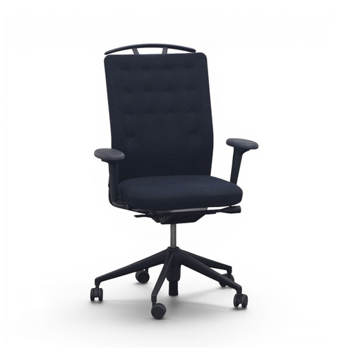 Bürodrehstuhl Vitra ID Trim mit Kleiderbügel (Schwarz, mit 2D Armlehnen)