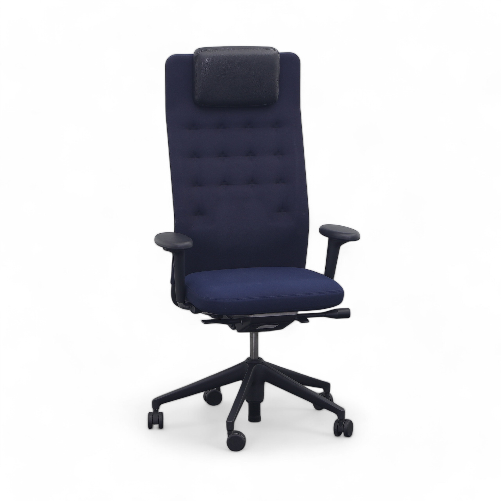 Image of Vitra Bürostuhl ID Trim L mit hoher Rückenlehne mit 2D Armlehnen, Dunkelblau/Anthrazit, Normal gebraucht, Ergonomischer Stuhl - ideal für flexibles Arbeiten