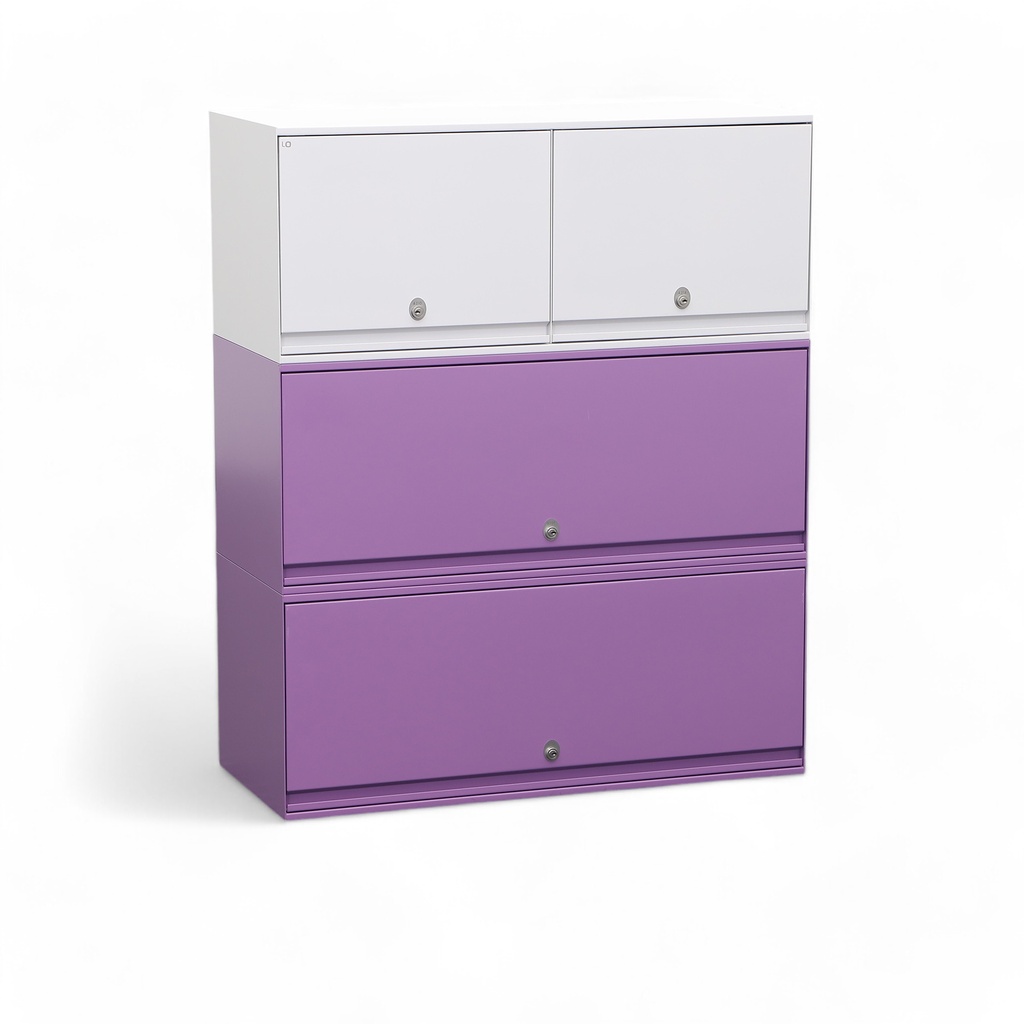 Highboard Lista LO (Violett, Normal gebraucht, mit Schlüssel)