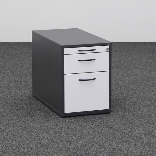 Standcontainer Elan Euroffice (Normal gebraucht, Lichtgrau, mit Schlüssel, mit Hängeregister & Stauraum)