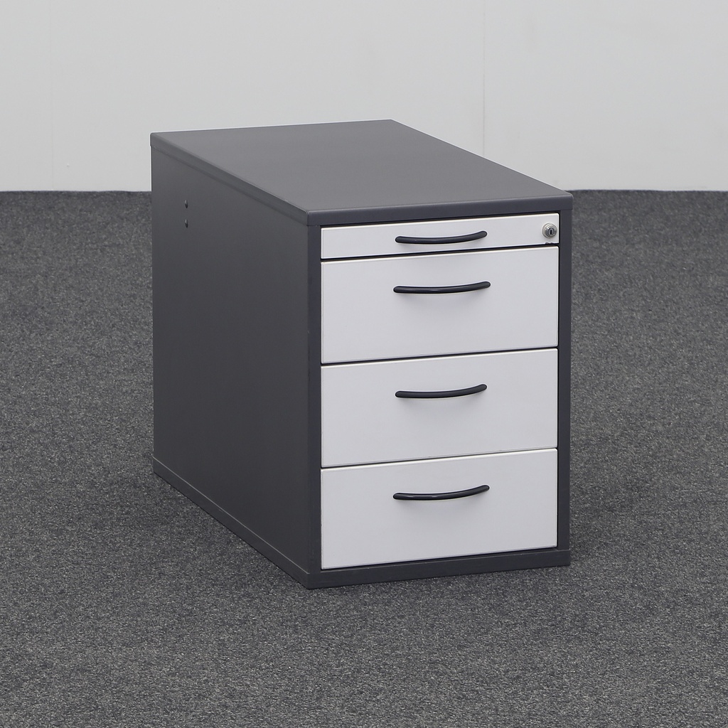Standcontainer Elan Euroffice (Normal gebraucht, Lichtgrau, mit Schlüssel, mit Schubladen)