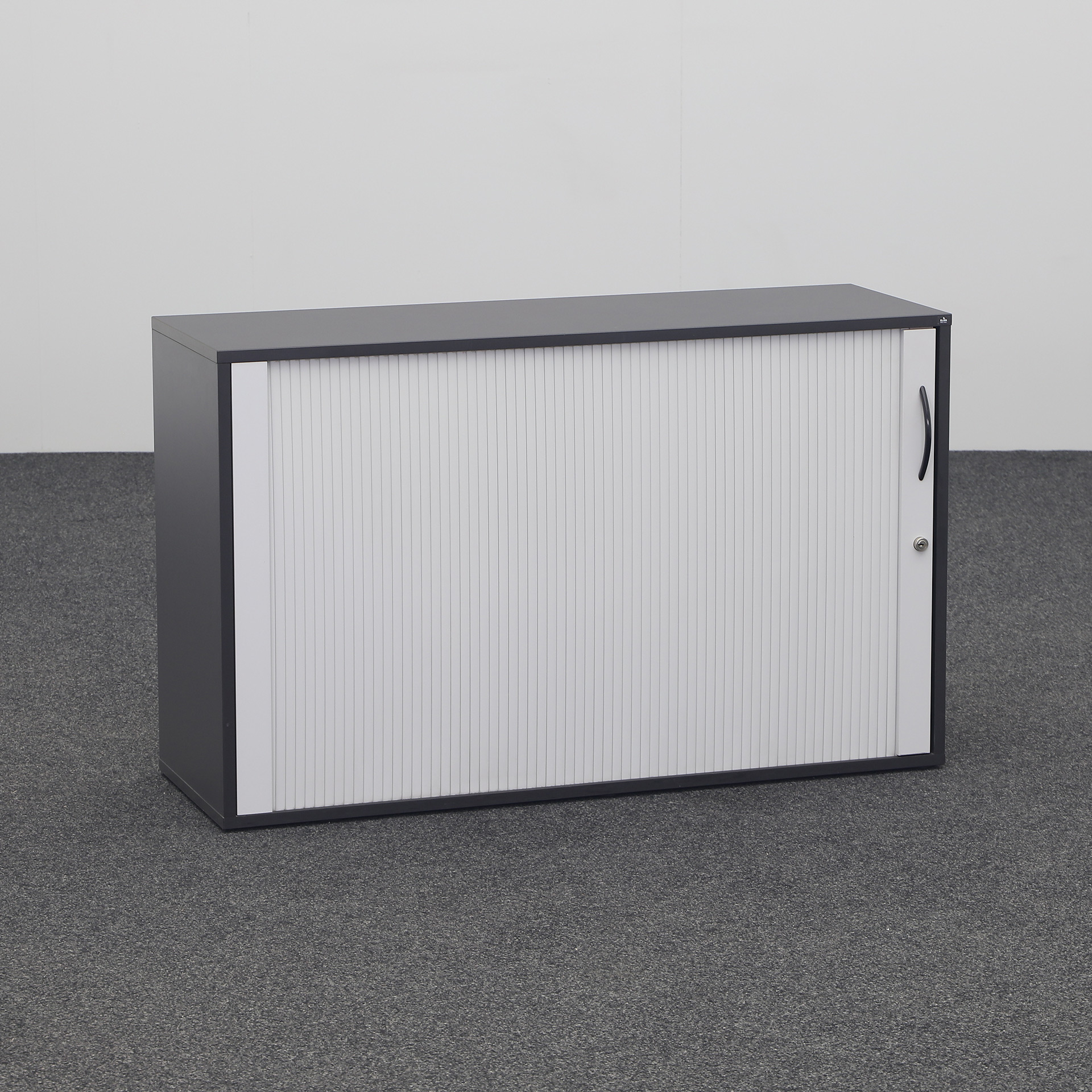 Rollladenschrank Elan Euroffice (Lichtgrau, Normal Gebraucht, Ohne Schlüssel)