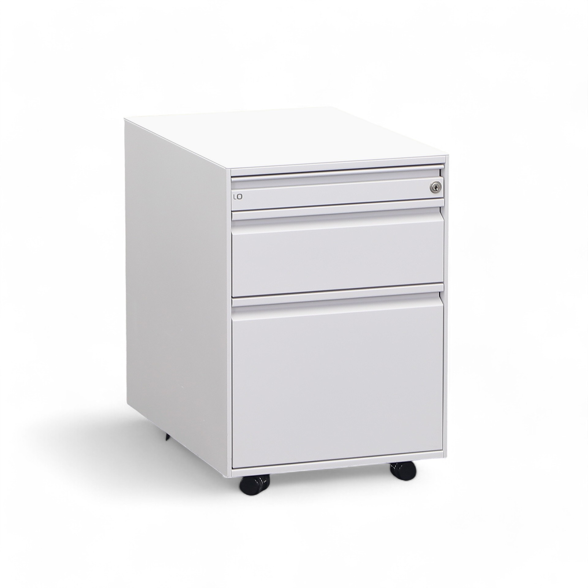 Rollcontainer Lista LO (Weiss, Normal Gebraucht, Schwarz, Weiss, Ohne Schlüssel, Hängeregister)