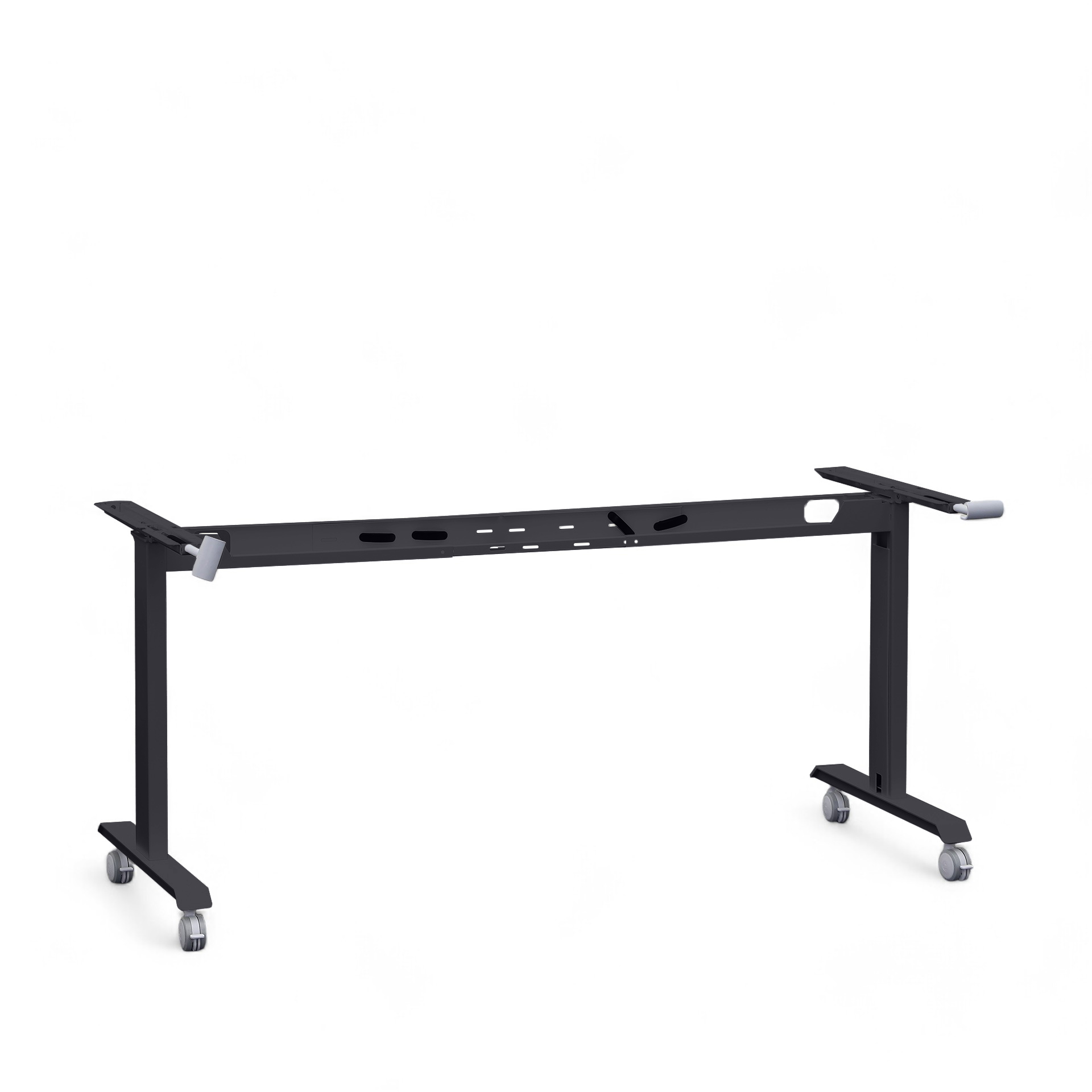 Folding table frame with castors Tradingzone Kos (Black, New)