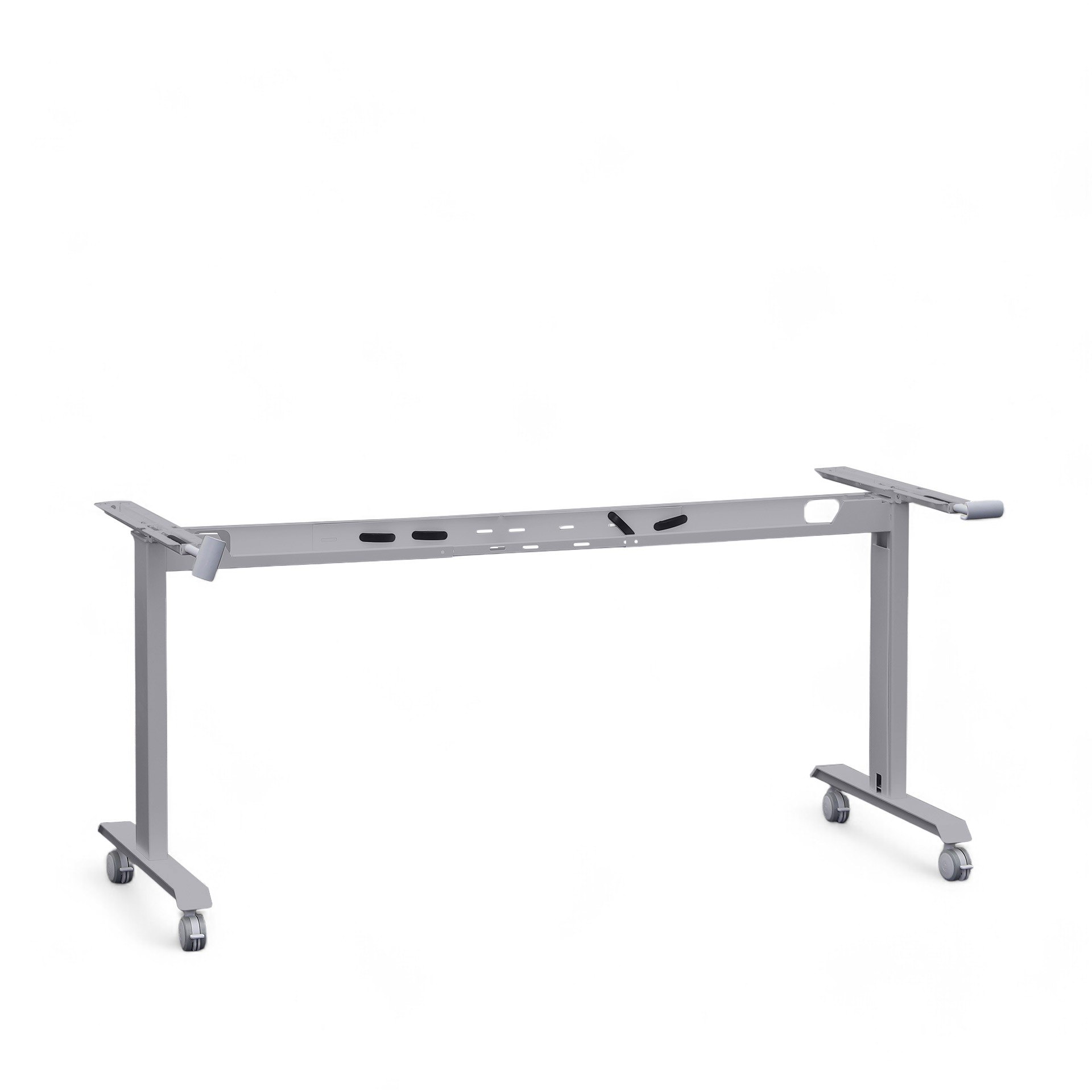 Piètement de table pliante avec roulettes Tradingzone Kos 120x60 cm, Gris argenté, Nouveau, Table de bureau - pour le bureau ou le home office