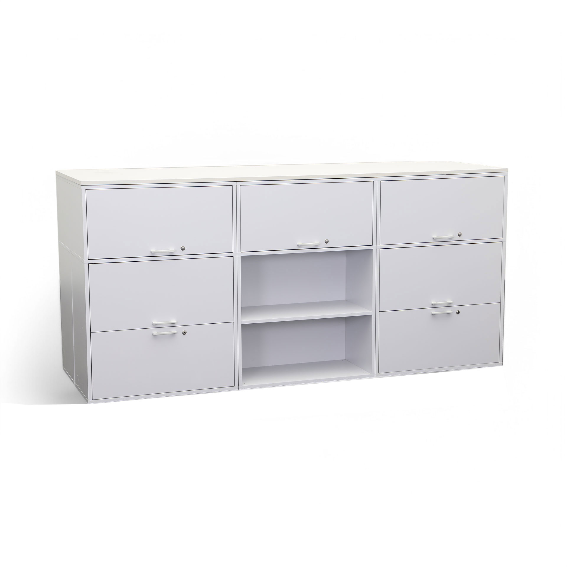 Modulschrank doppelseitig Nivo (Normal Gebraucht, Mit Schlüssel)