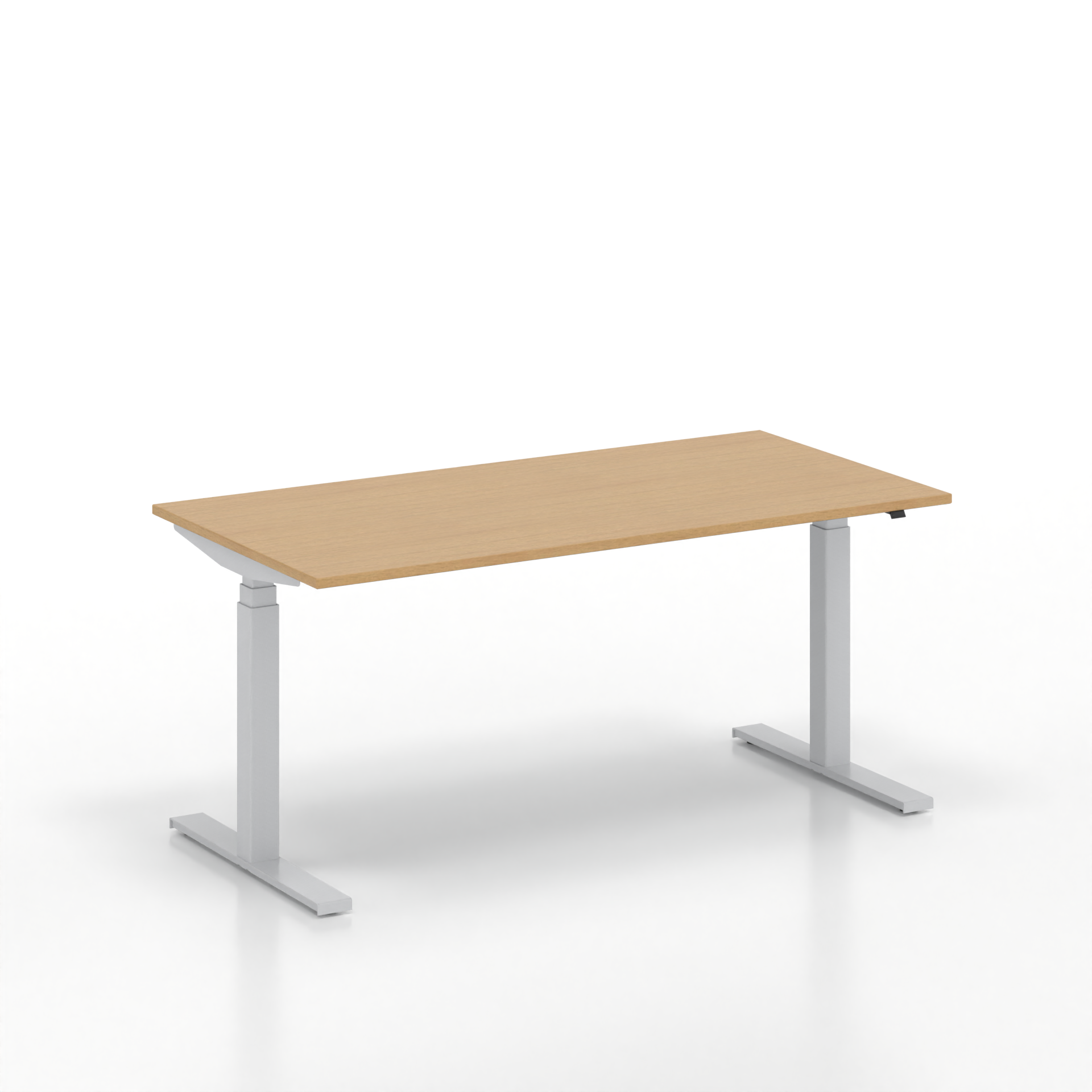 Electric height-adjustable desk Tradingzone GO Swiss (Beech, New, 160x80, Silver gray, Silver gray)