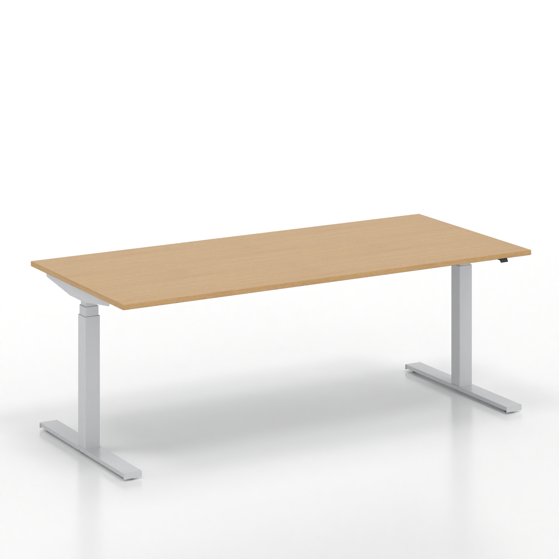 Scrivania elettrica regolabile in altezza Tradingzone GO Swiss (Faggio, Nuovo, 200x90, Grigio argento, Grigio argento)