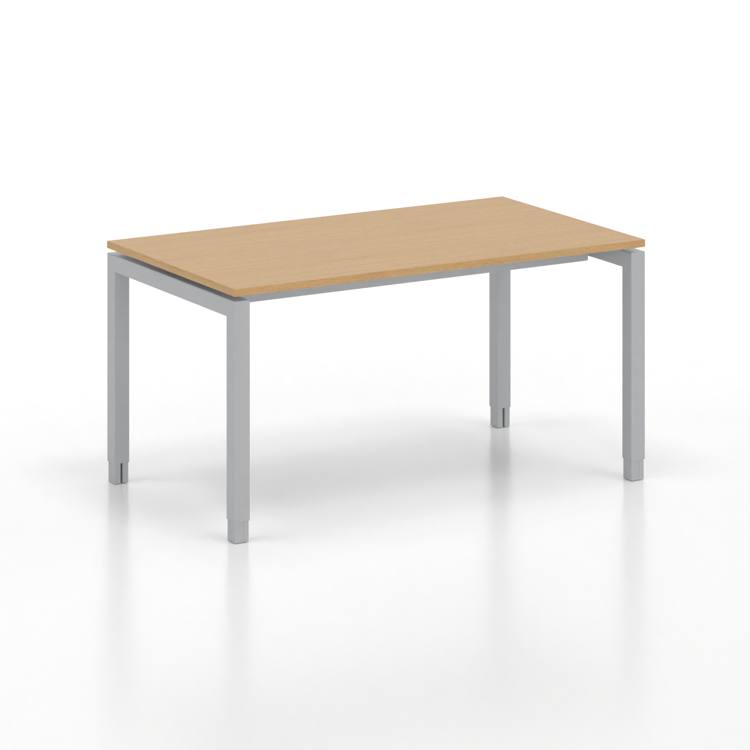 Image of Ergonomischer Schreibtisch Tradingzone GO Swiss 140x80 cm, Buche/Silbergrau, Neu, Tisch - ideal fürs Homeoffice oder Büro