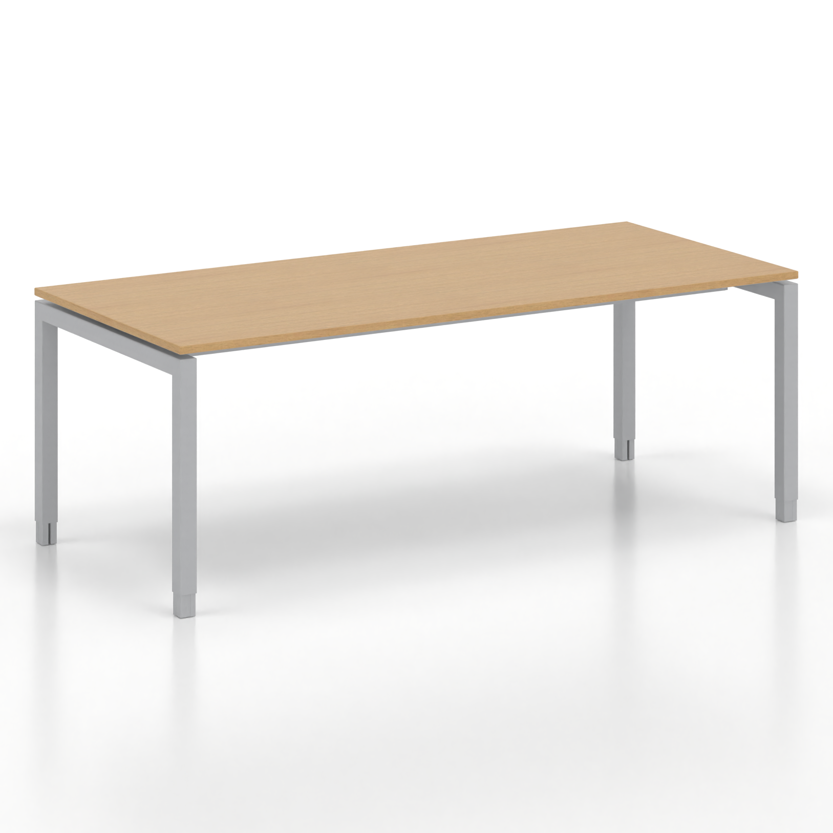 Image of Ergonomischer Schreibtisch Tradingzone GO Swiss 200x90 cm, Buche/Silbergrau, Neu, Tisch - ideal fürs Homeoffice oder Büro