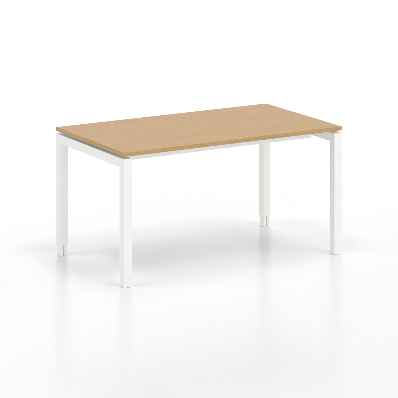 Ergonomischer Schreibtisch Tradingzone GO Swiss 140x80 cm, Buche/Weiss, Neu, Tisch - ideal fürs Homeoffice oder Büro