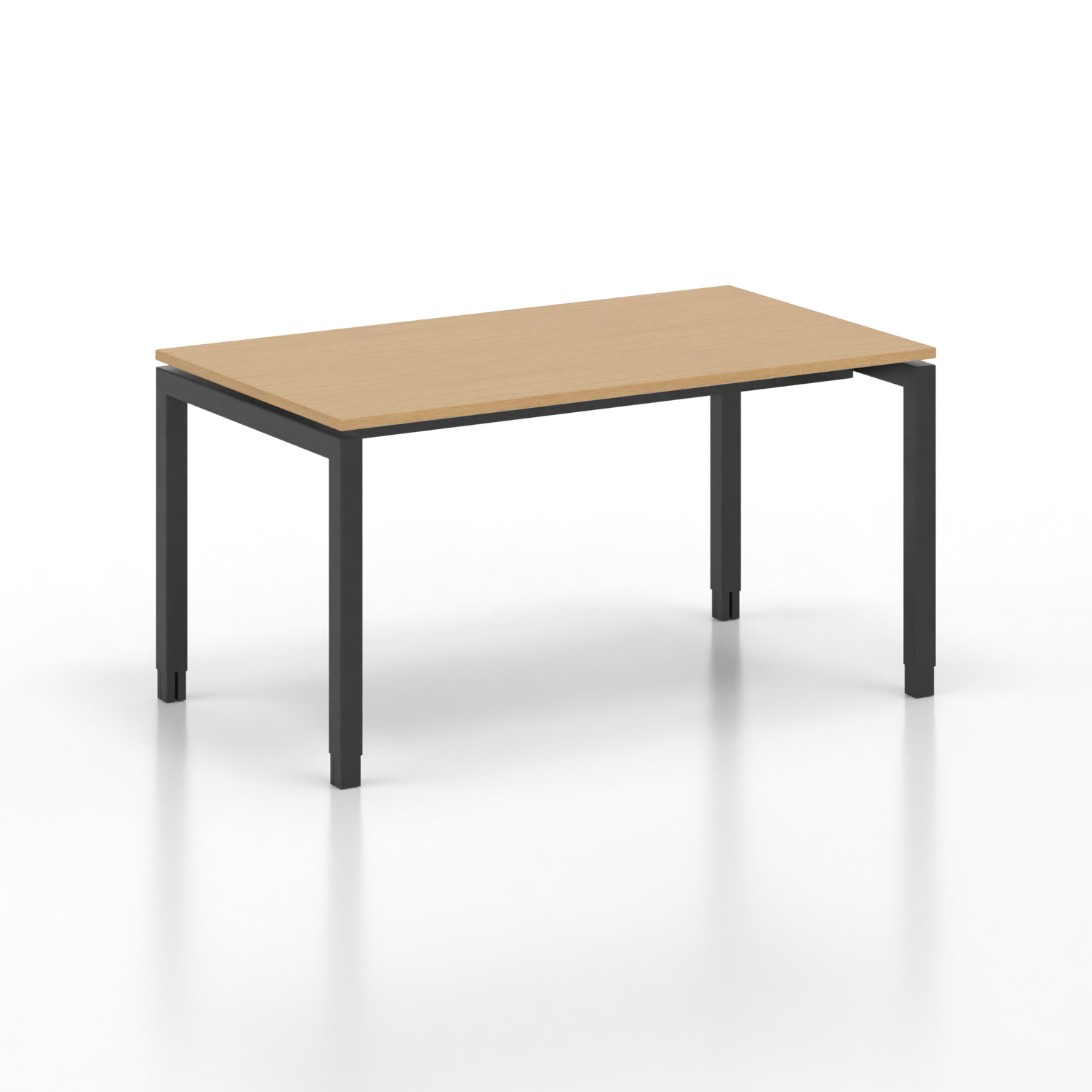 Image of Ergonomischer Schreibtisch Tradingzone GO Swiss 140x80 cm, Buche/Schwarz, Neu, Tisch - ideal fürs Homeoffice oder Büro