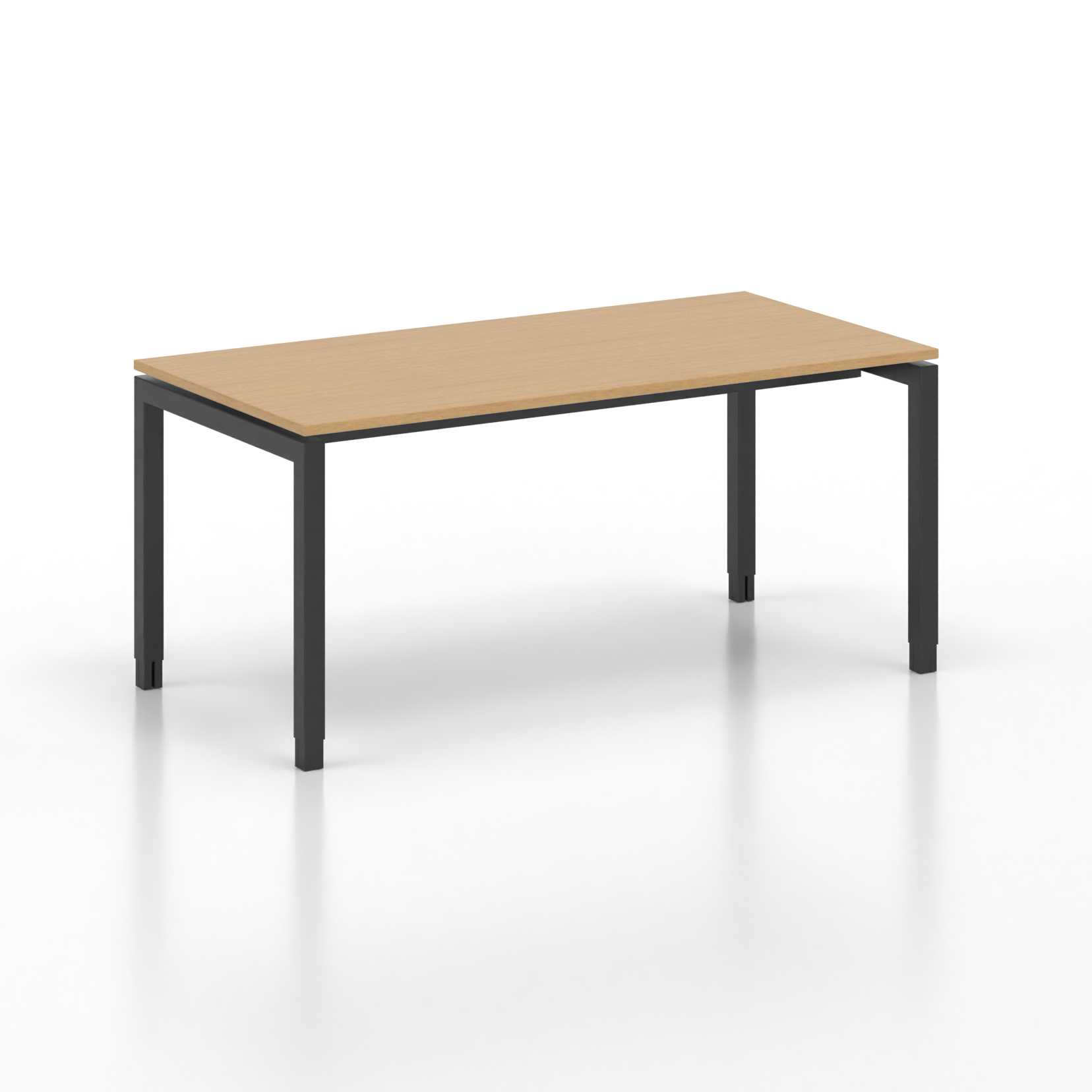 Image of Ergonomischer Schreibtisch Tradingzone GO Swiss 160x80 cm, Buche/Schwarz, Neu, Tisch - ideal fürs Homeoffice oder Büro