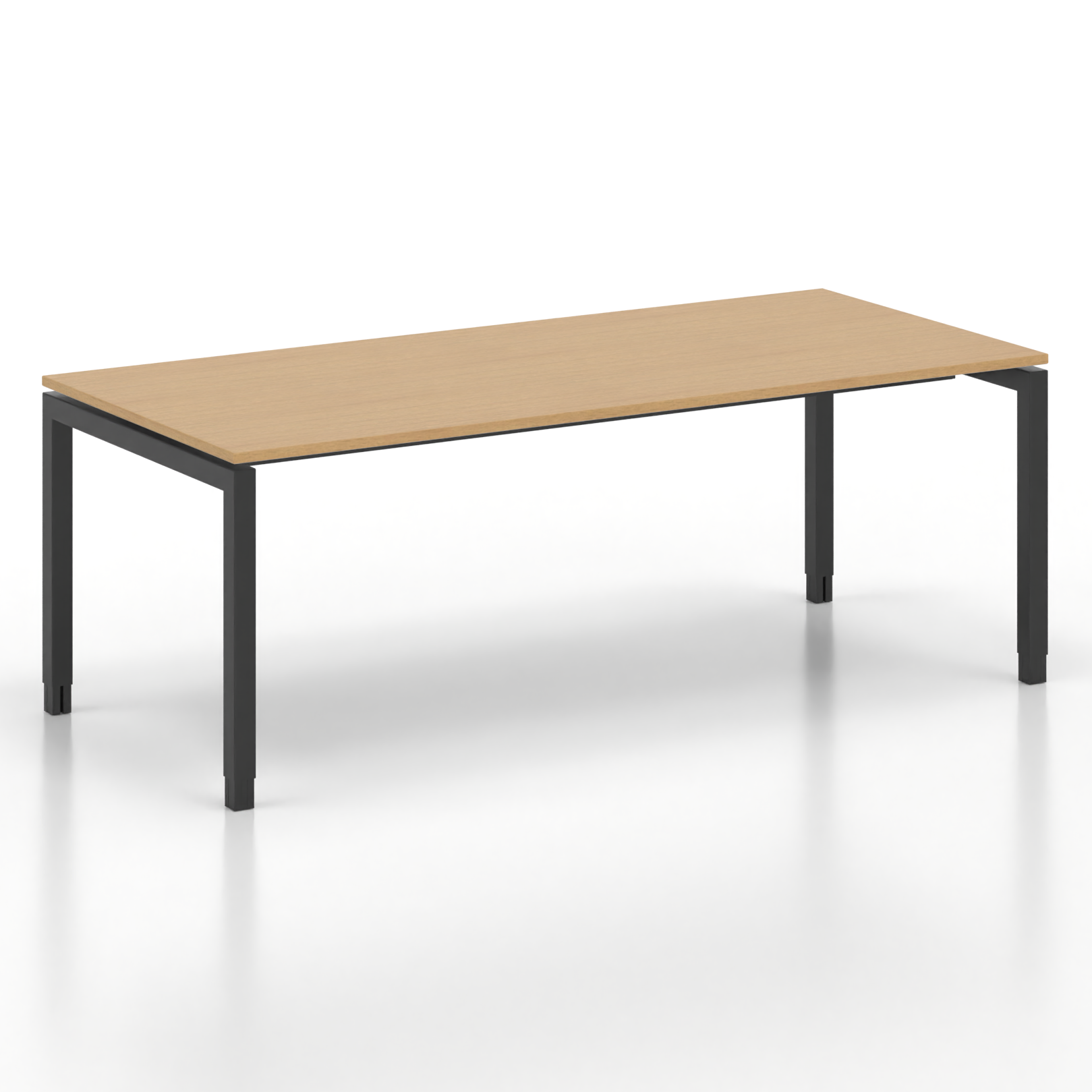 Image of Ergonomischer Schreibtisch Tradingzone GO Swiss 200x90 cm, Buche/Schwarz, Neu, Tisch - ideal fürs Homeoffice oder Büro