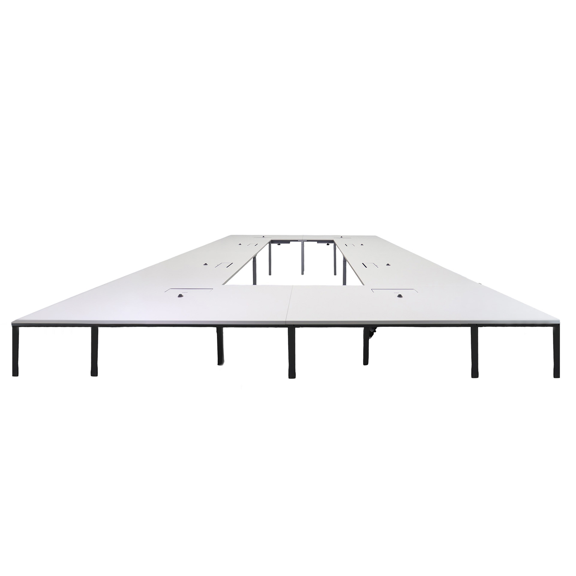 Grosser Konferenztisch Steelcase 640x320 cm, Weiss/Silbergrau, Rechteckig, Gut, Tisch - Für professionelle Meetings