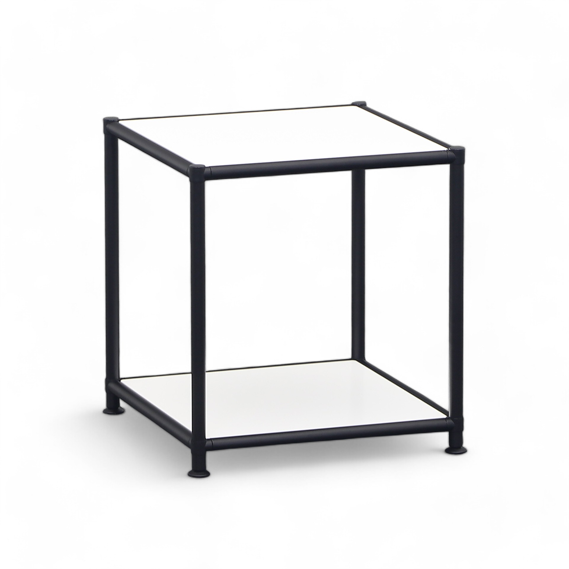 Image of Couchtisch System4 Cubey 40.4x40.4 cm, Weiss/Schwarz, Quadratisch, Neu - Perfekt für Sofa und Lounge