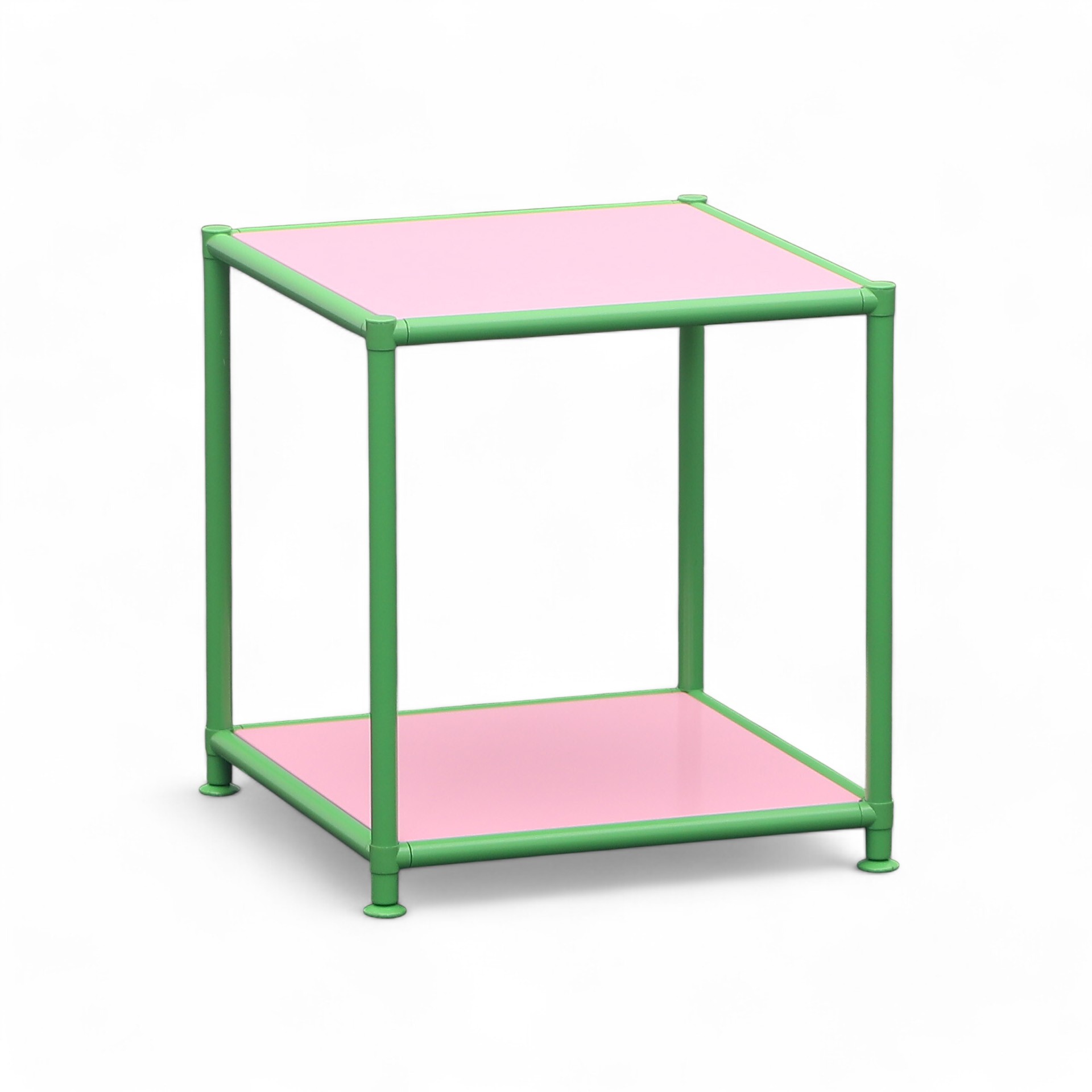 Image of Couchtisch System4 Cubey 40.4x40.4 cm, Dunkelpink/Grün, Quadratisch, Neu - Perfekt für Sofa und Lounge