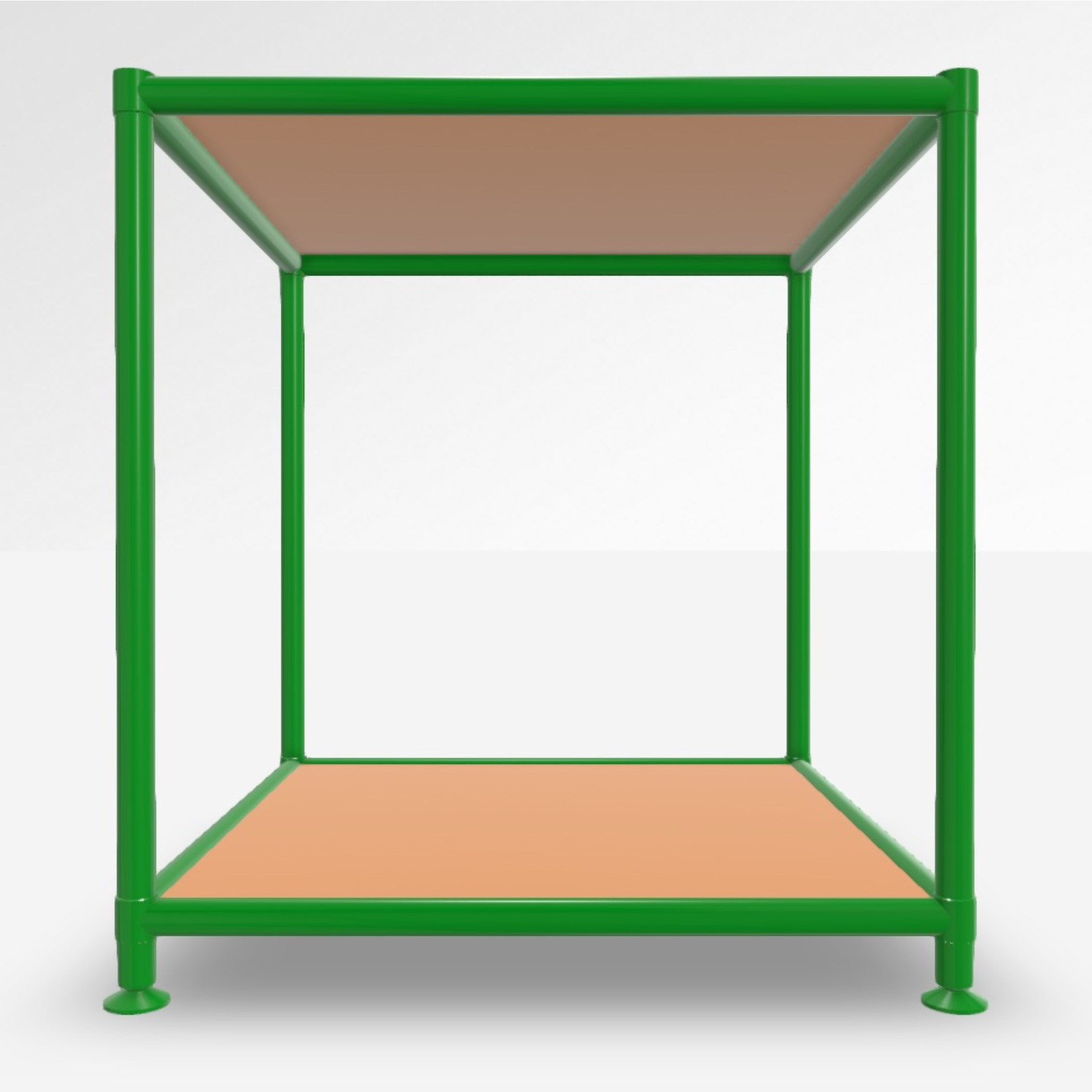 Image of Couchtisch System4 Cubey 40.4x40.4 cm, Pastellgelb/Grün, Quadratisch, Neu - Perfekt für Sofa und Lounge
