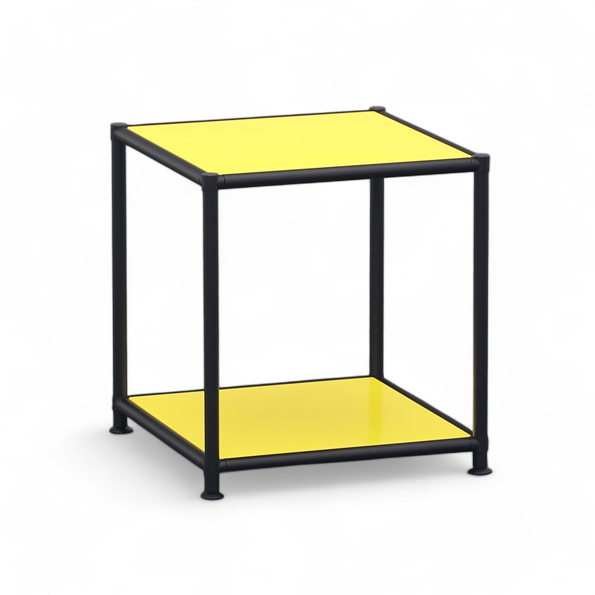Image of Couchtisch System4 Cubey 40.4x40.4 cm, Gelb/Schwarz, Quadratisch, Neu - Perfekt für Sofa und Lounge