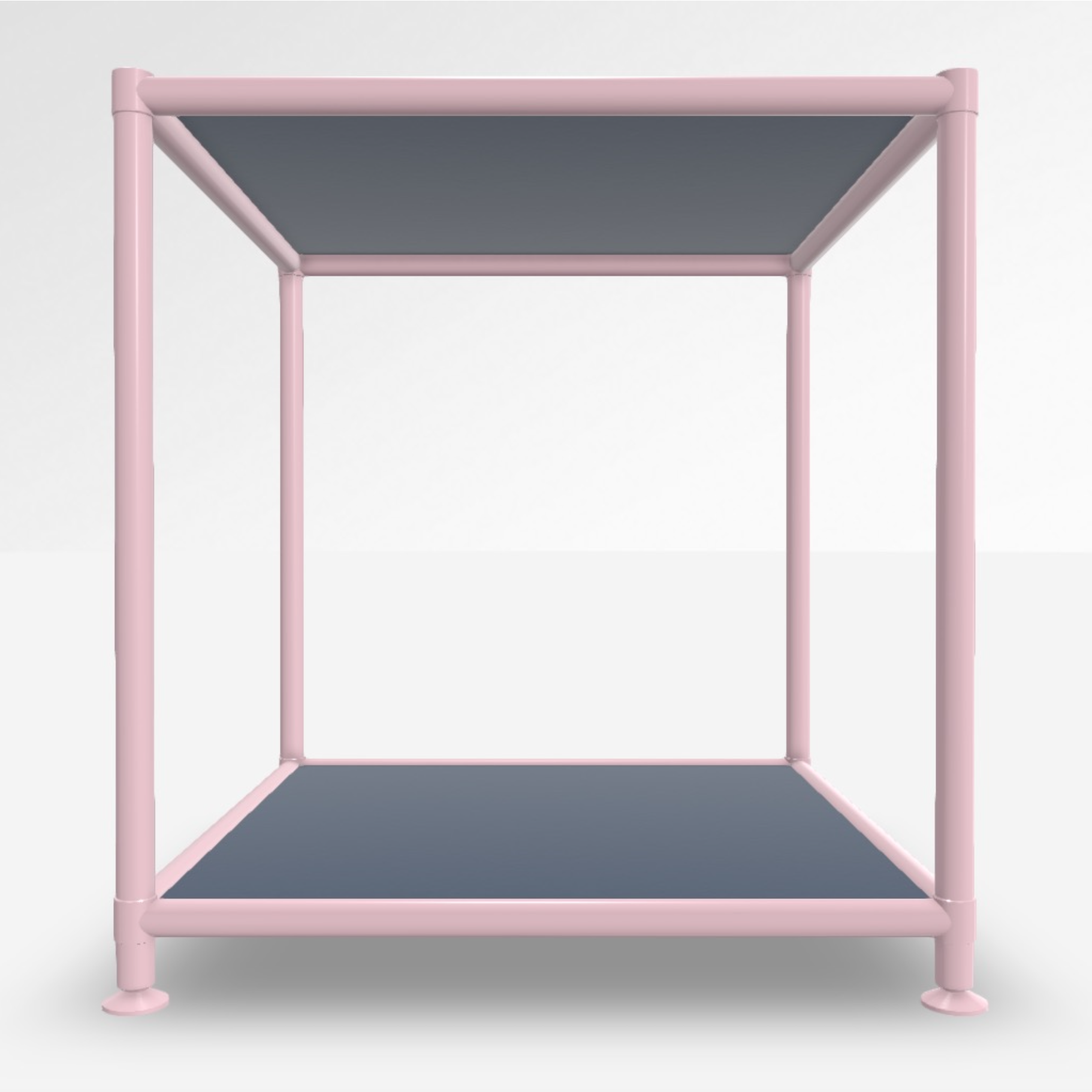 Image of Couchtisch System4 Cubey 40.4x40.4 cm, Violettblau/Pink, Quadratisch, Neu - Perfekt für Sofa und Lounge