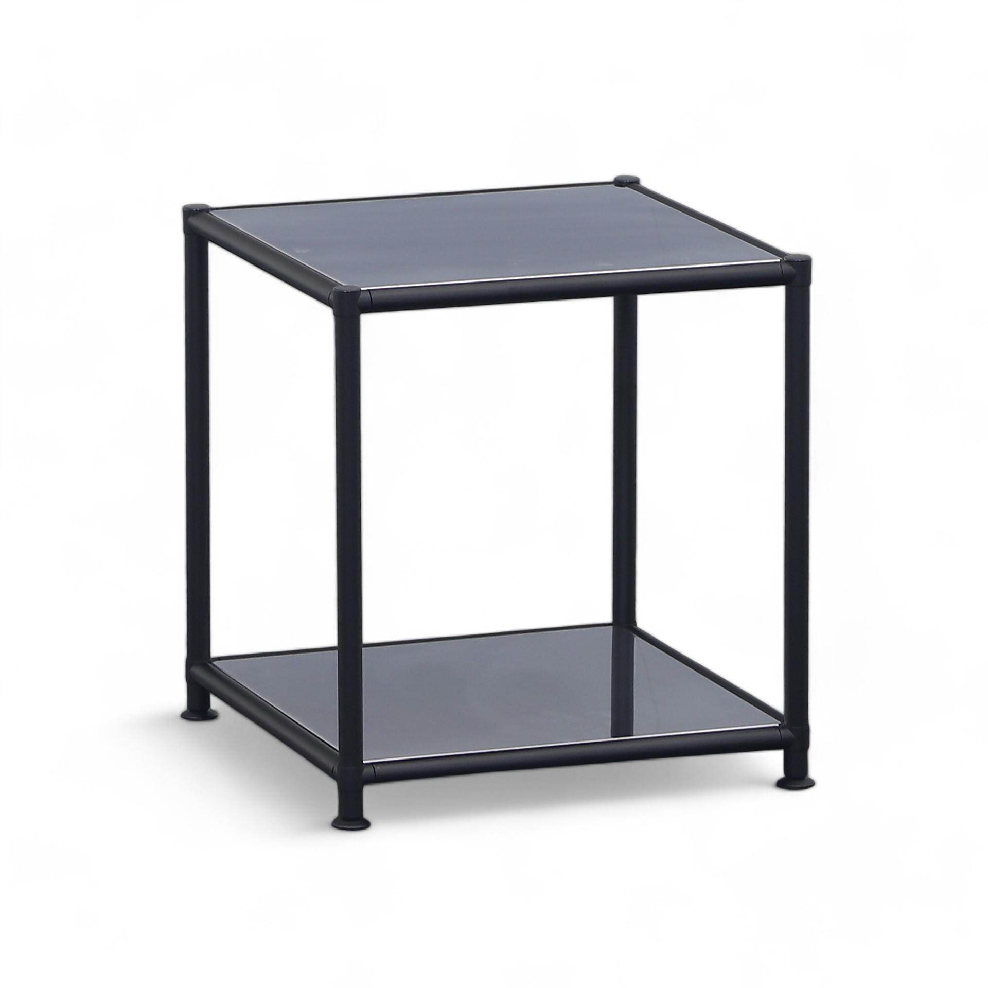 Image of Couchtisch System4 Cubey 40.4x40.4 cm, Verchromt/Schwarz, Quadratisch, Neu - Perfekt für Sofa und Lounge