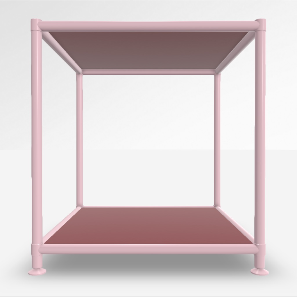 Couchtisch System4 Cubey (Rubinrot, Neu, Pink)