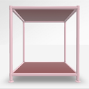 Couchtisch System4 Cubey (Rubinrot, Neu, Pink)