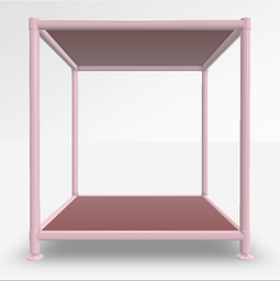 Couchtisch System4 Cubey (Rubinrot, Neu, Pink)