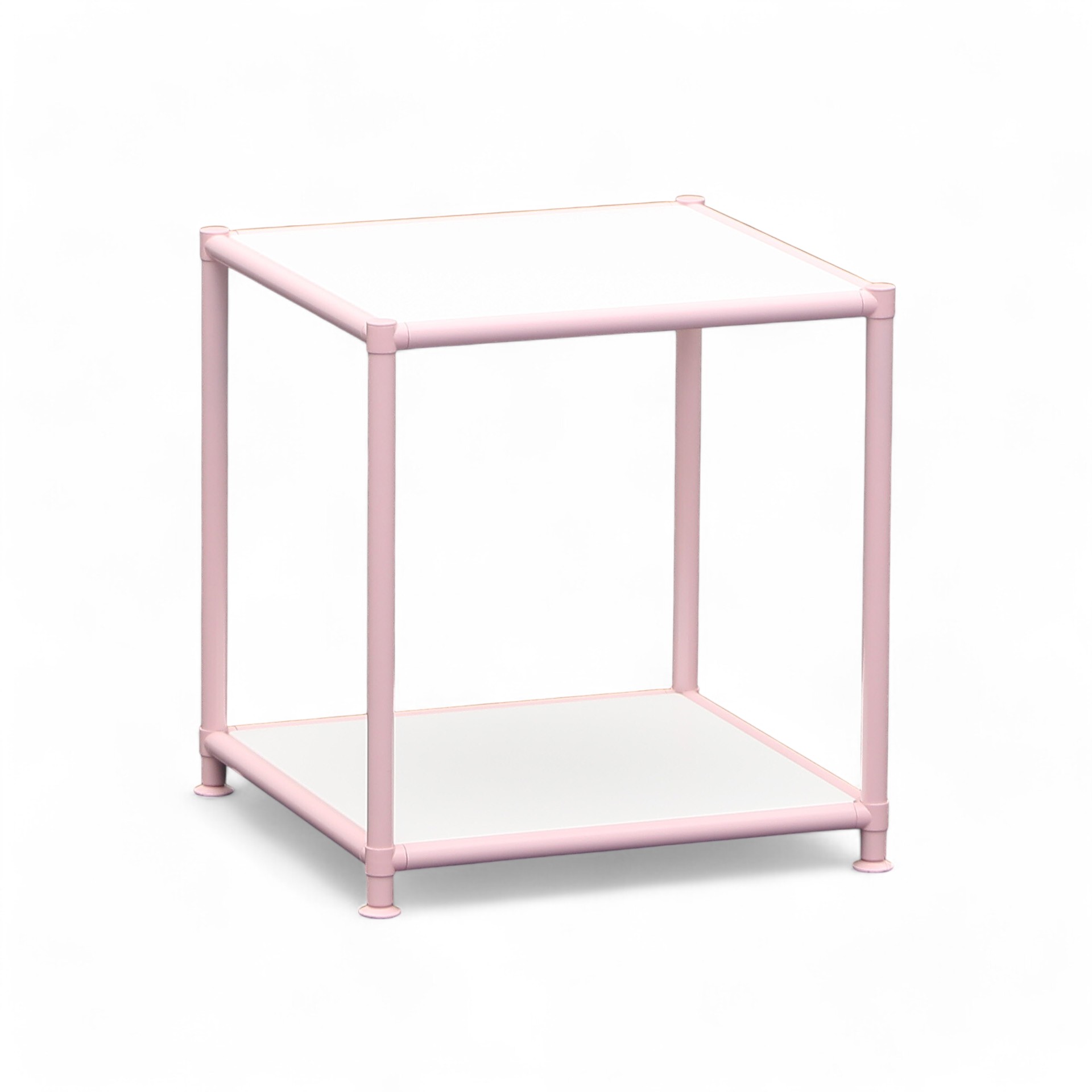 Image of Couchtisch System4 Cubey 40.4x40.4 cm, Weiss/Pink, Quadratisch, Neu - Perfekt für Sofa und Lounge
