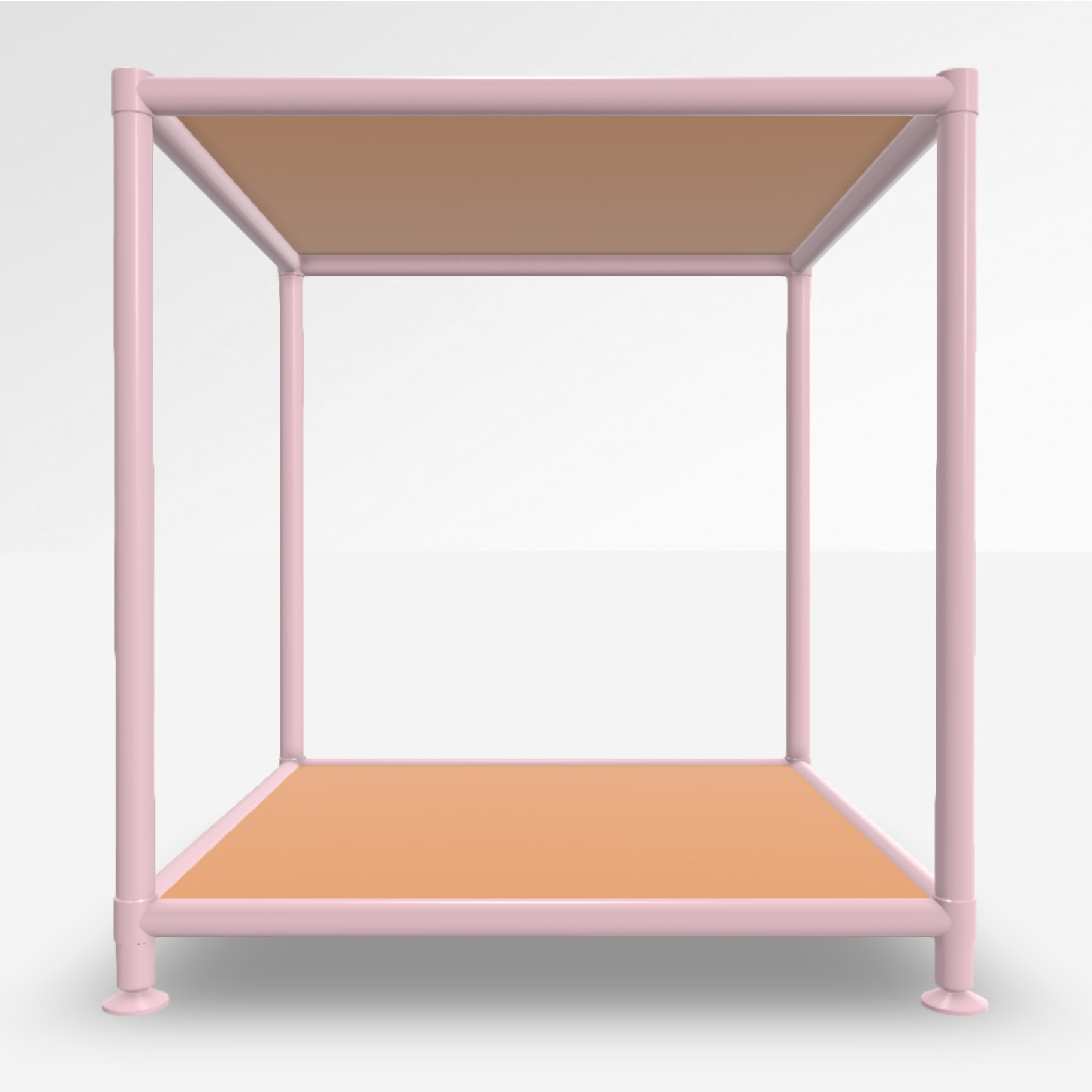 Image of Couchtisch System4 Cubey 40.4x40.4 cm, Pastellgelb/Pink, Quadratisch, Neu - Perfekt für Sofa und Lounge