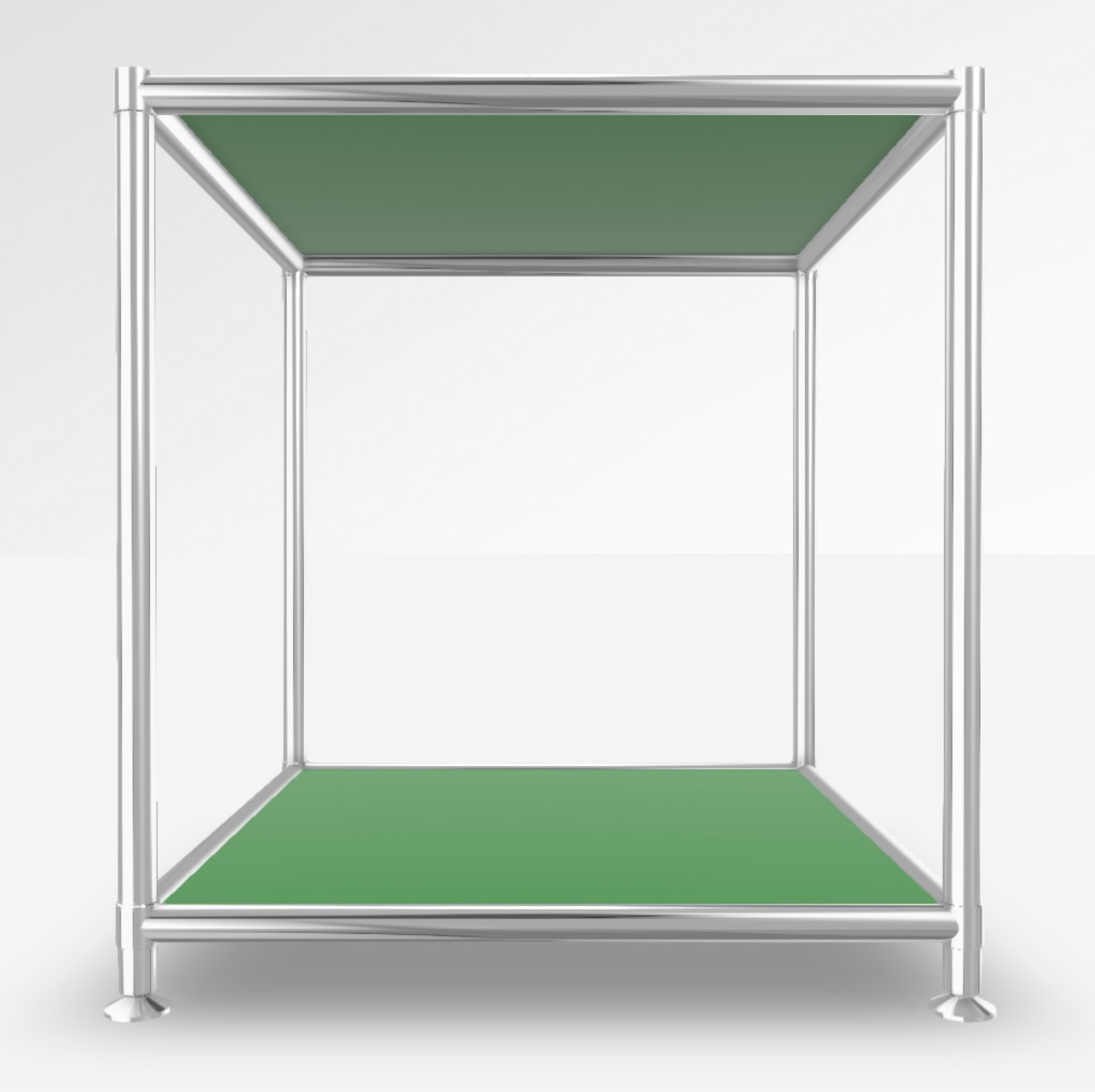Image of Couchtisch System4 Cubey 40.4x40.4 cm, Apple Green/Verchromt, Quadratisch, Neu - Perfekt für Sofa und Lounge