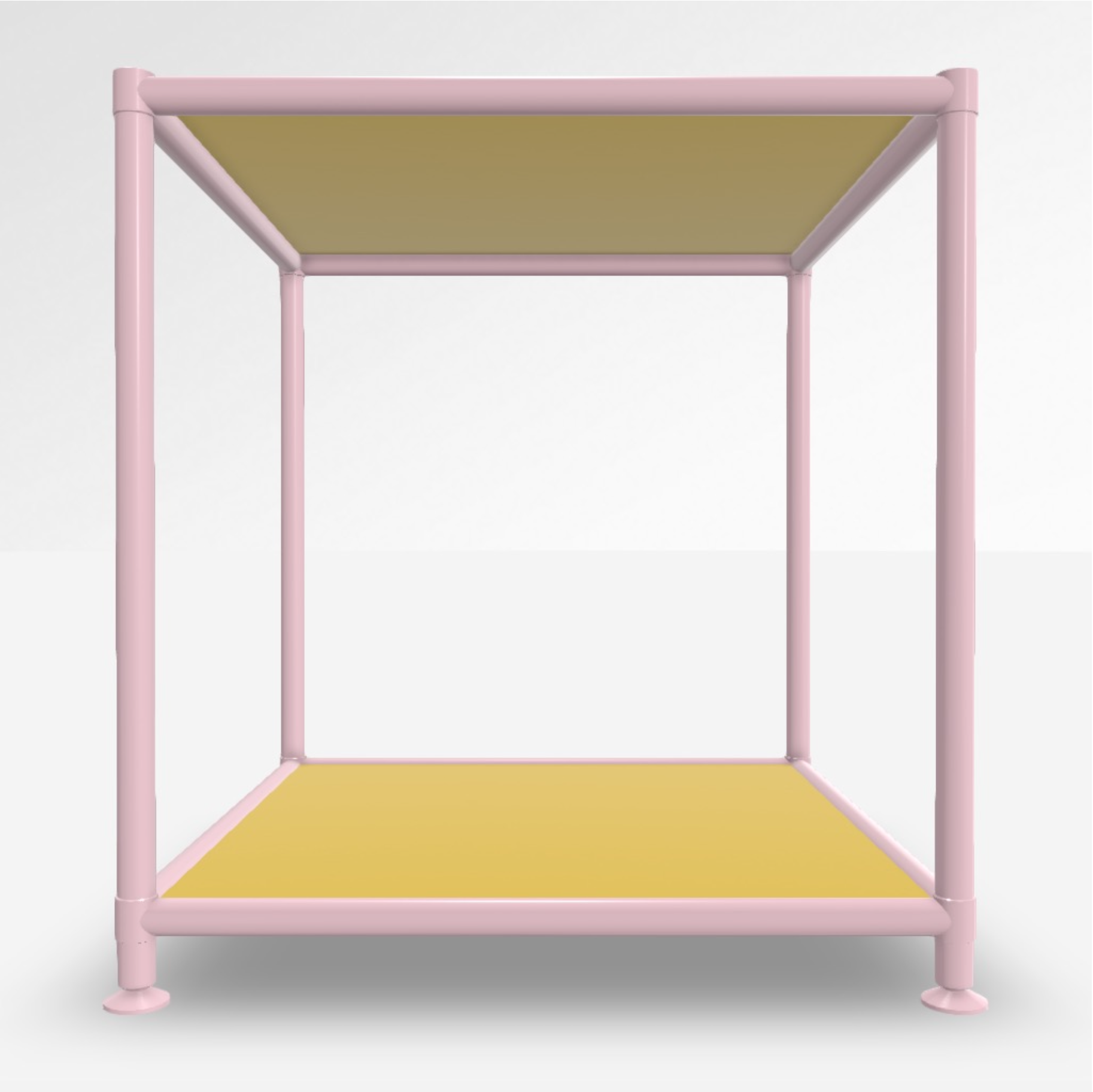 Image of Couchtisch System4 Cubey 40.4x40.4 cm, Gelb/Pink, Quadratisch, Neu - Perfekt für Sofa und Lounge