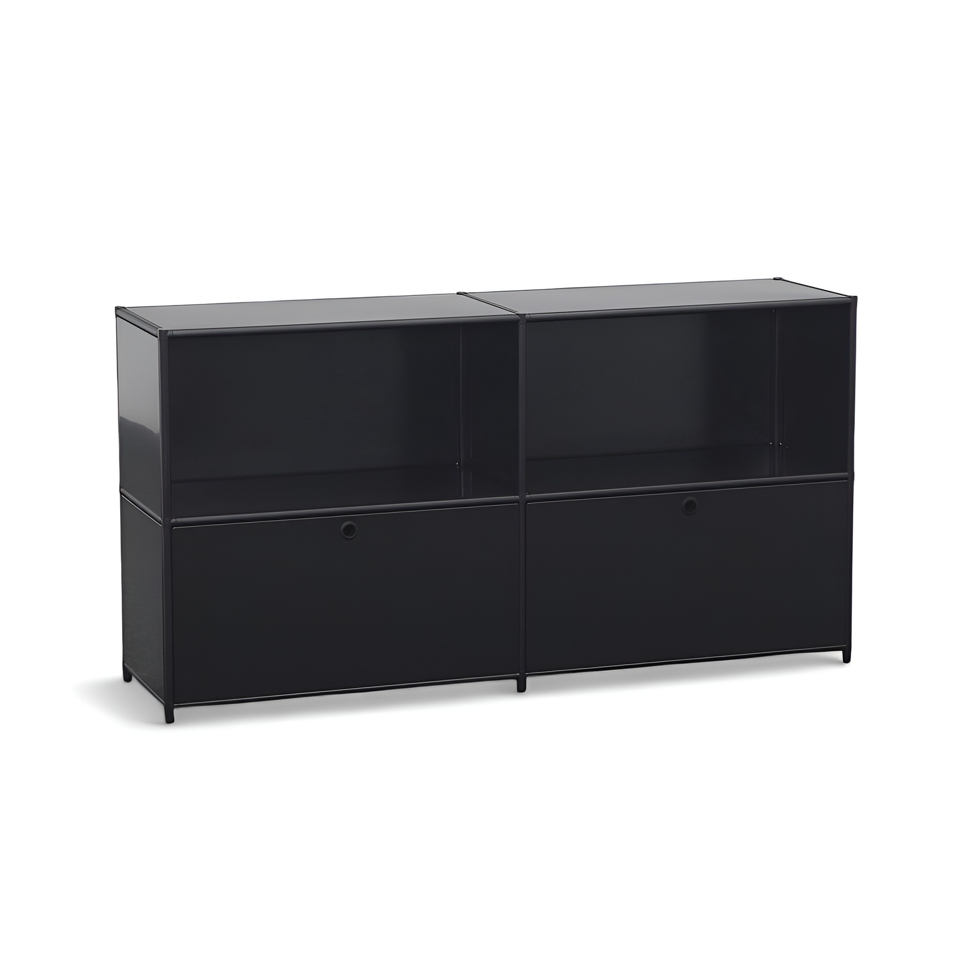 Sideboard System4 Black Edition 152.9 x 40.400000000000006 cm, Schwarz, Neu, Sideboard - Ideal für stilvolle Akzente