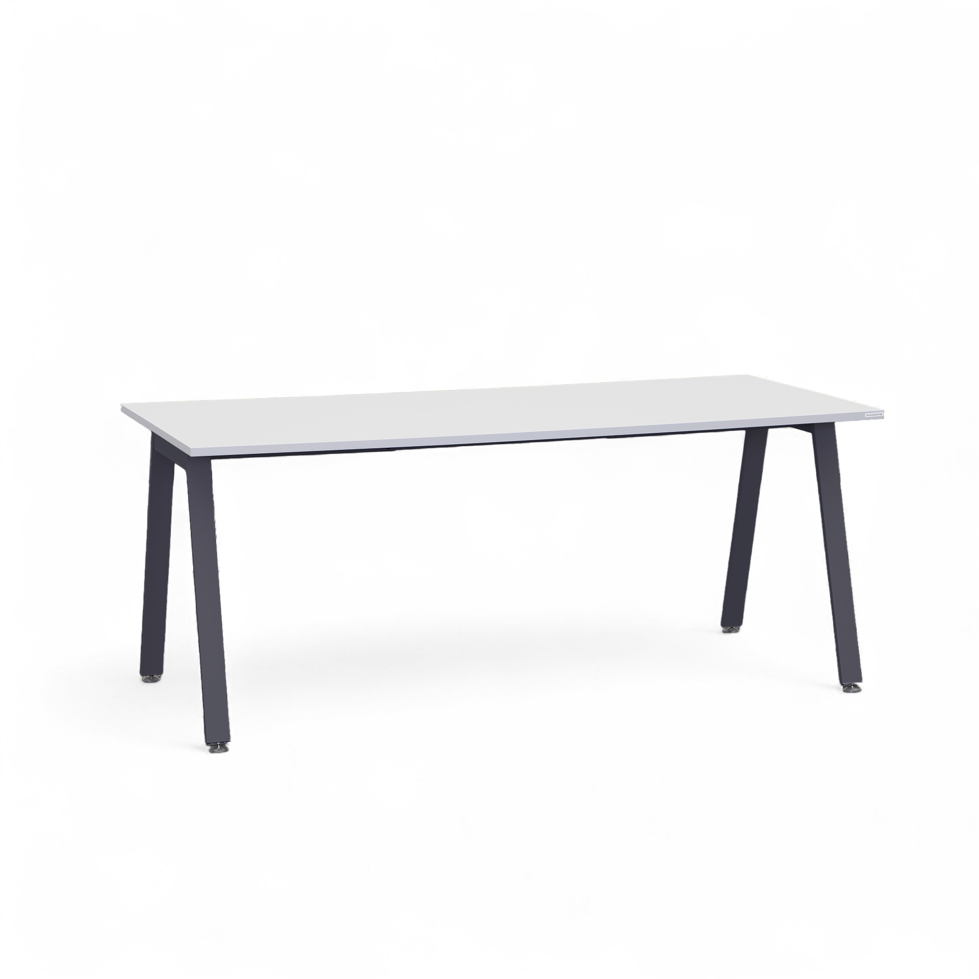 Image of Bürotisch Tradingzone Sem 180x80 cm, Weissgrau/Schwarz, Rechteckig, Neu, Tisch - Hochwertig & langlebig