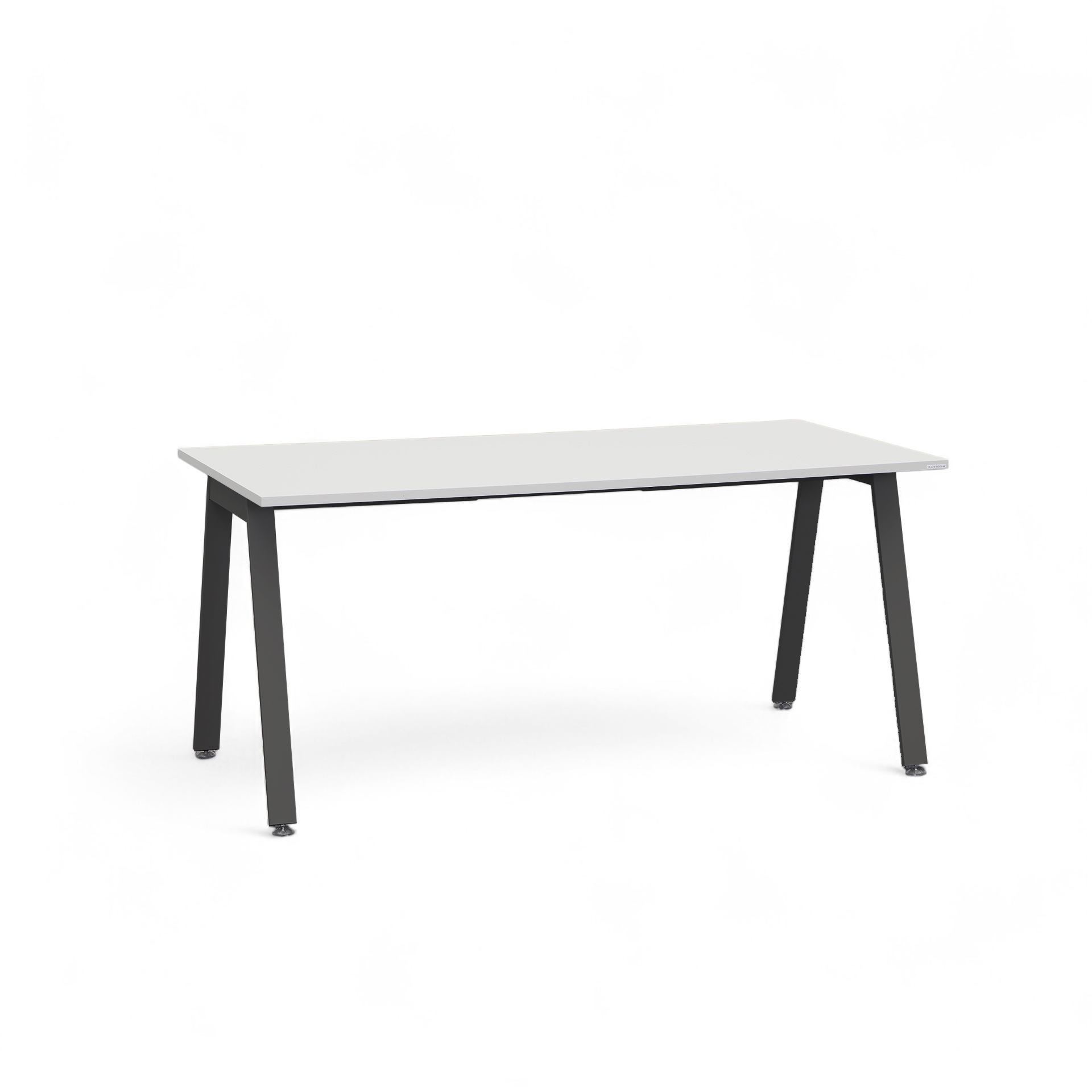 Image of Bürotisch Tradingzone Sem 160x80 cm, Weissgrau/Schwarz, Rechteckig, Neu, Tisch - Hochwertig & langlebig