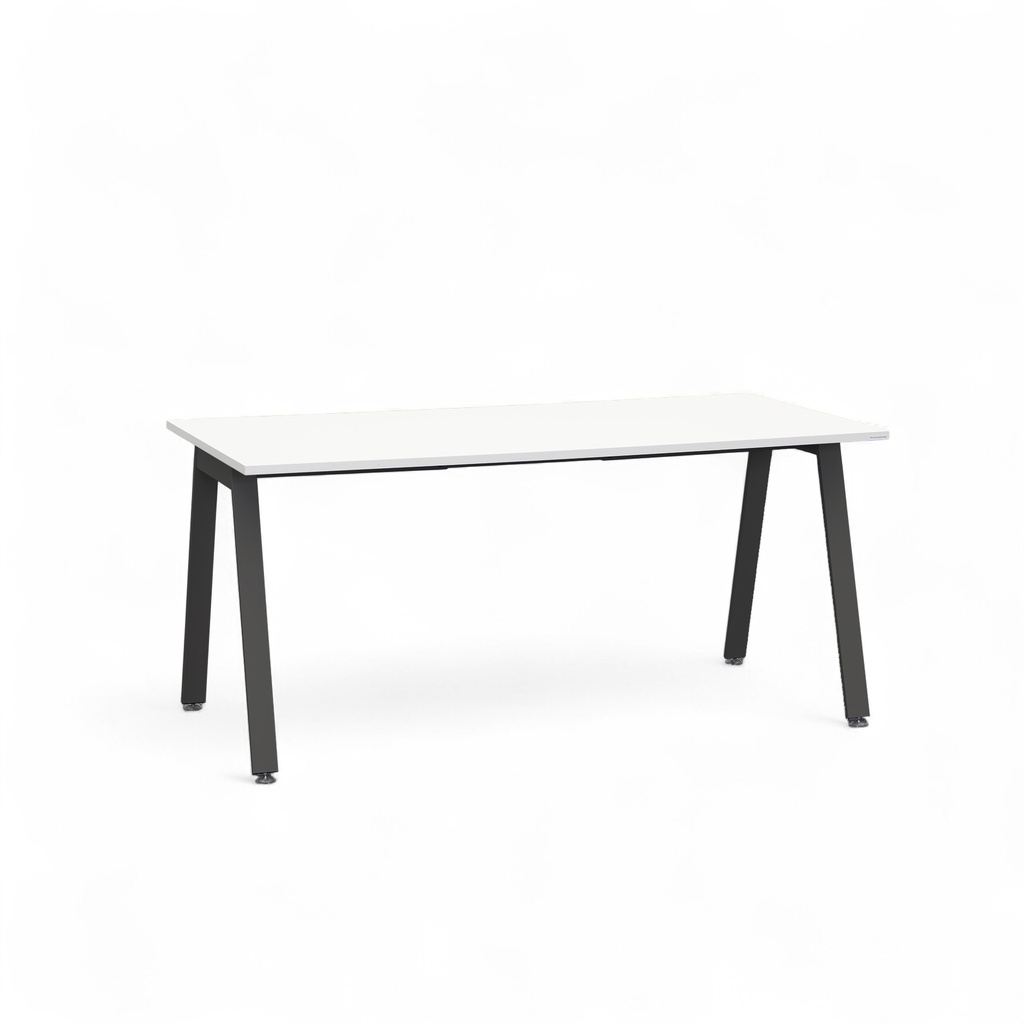 Bürotisch Tradingzone Sem (Weiss, Neu, 160x80, Schwarz)