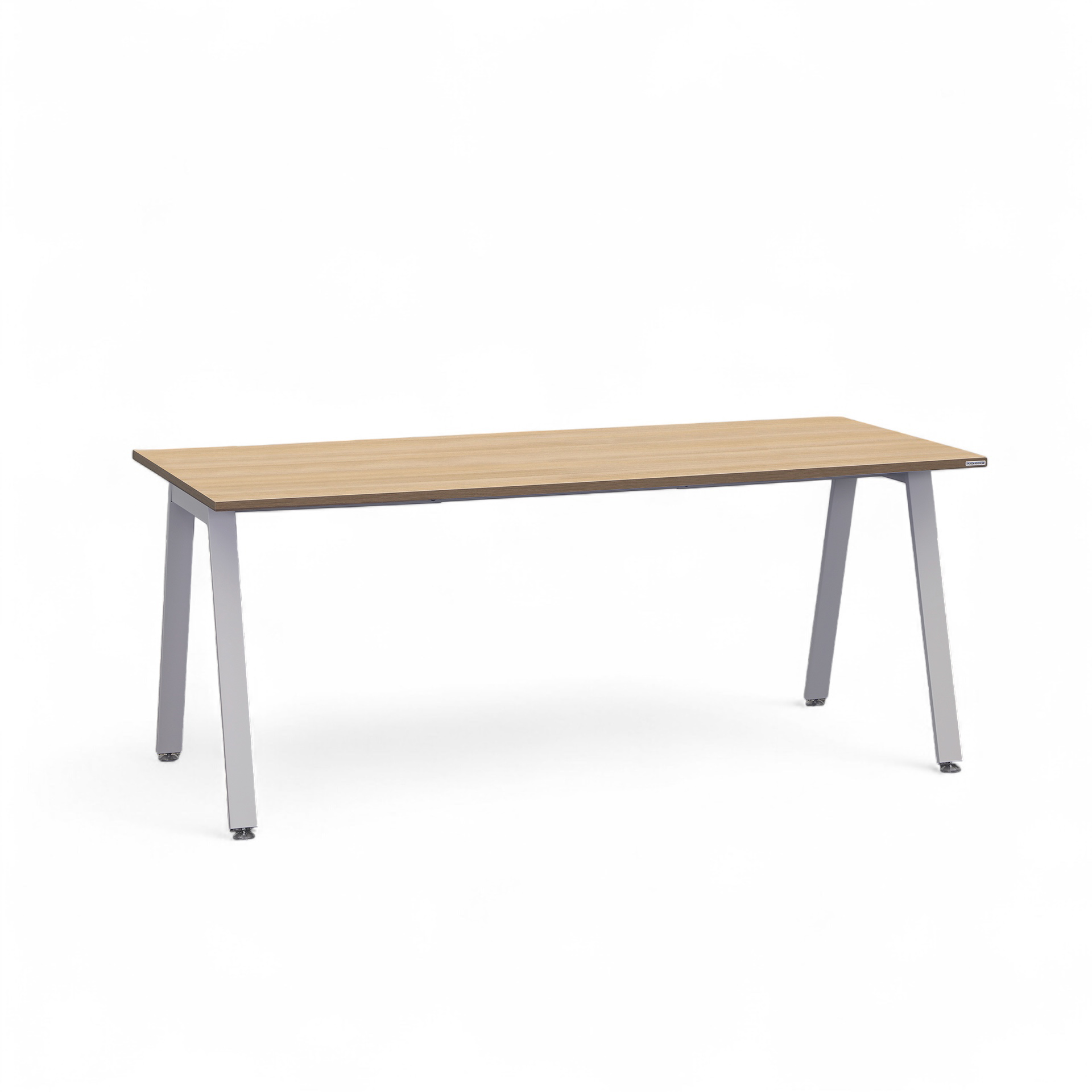 Image of Bürotisch Tradingzone Sem 180x80 cm, Eiche/Silbergrau, Rechteckig, Neu, Tisch - Hochwertig & langlebig