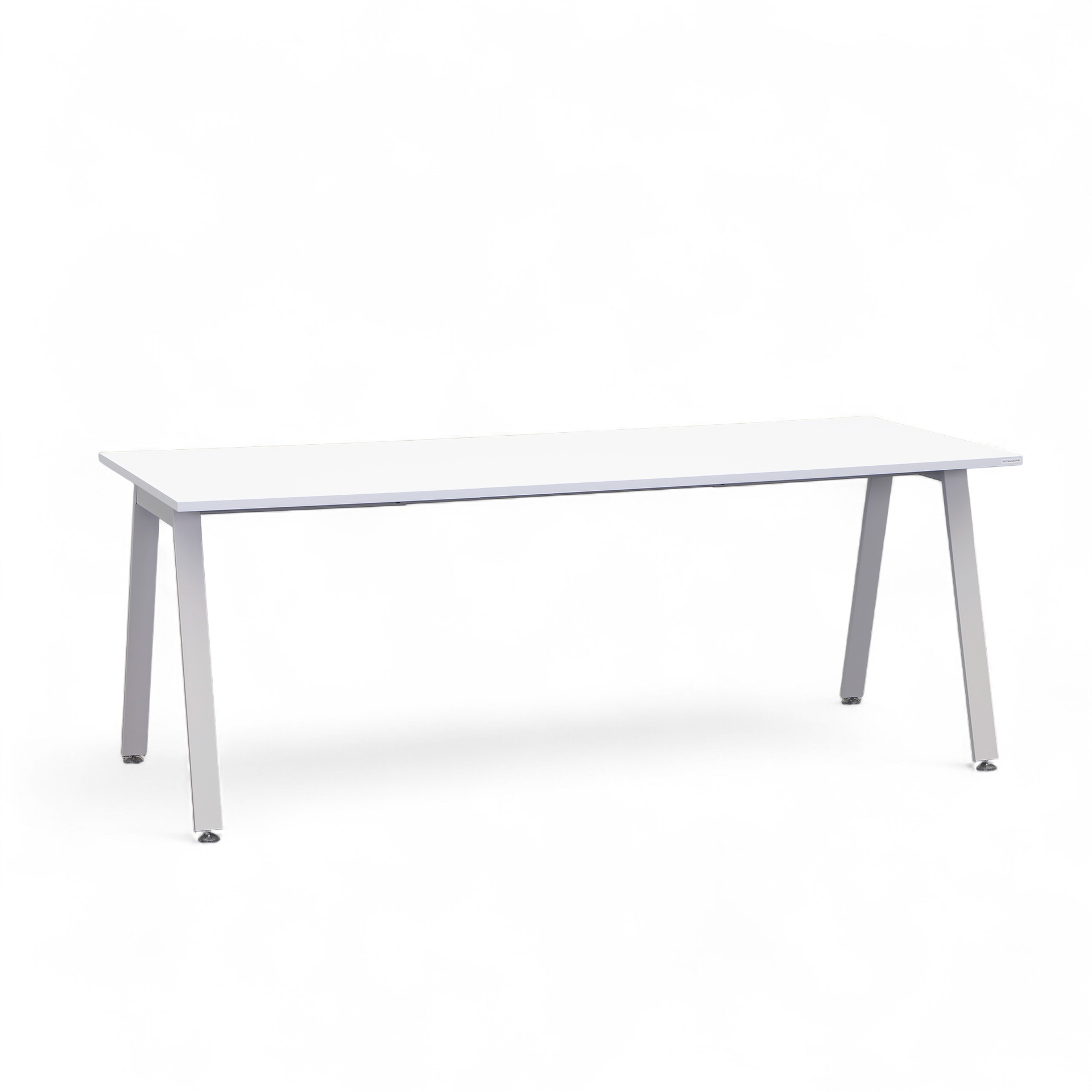 Bürotisch Tradingzone Sem 200x90 cm, Weiss/Silbergrau, Rechteckig, Neu, Tisch - Hochwertig & langlebig
