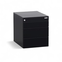Rollcontainer Dieffebi (Schwarz, Neu, mit Schlüssel, mit Schubladen)