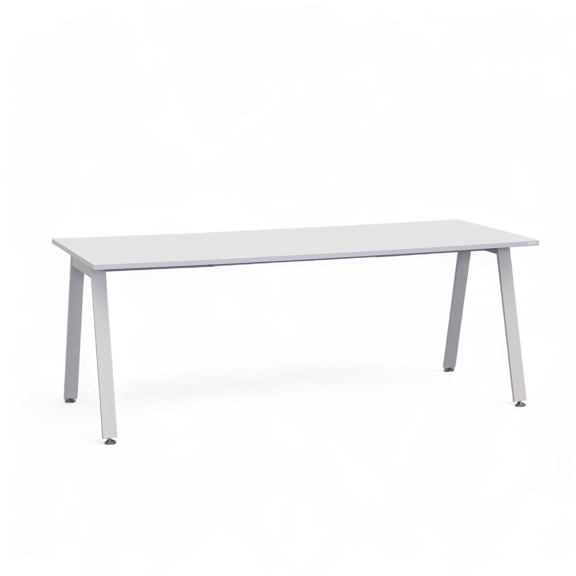 Image of Bürotisch Tradingzone Sem 200x90 cm, Weissgrau/Silbergrau, Rechteckig, Neu, Tisch - Hochwertig & langlebig
