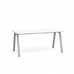 Bürotisch Tradingzone Sem (Weiss, Neu, 160x80, Silbergrau)