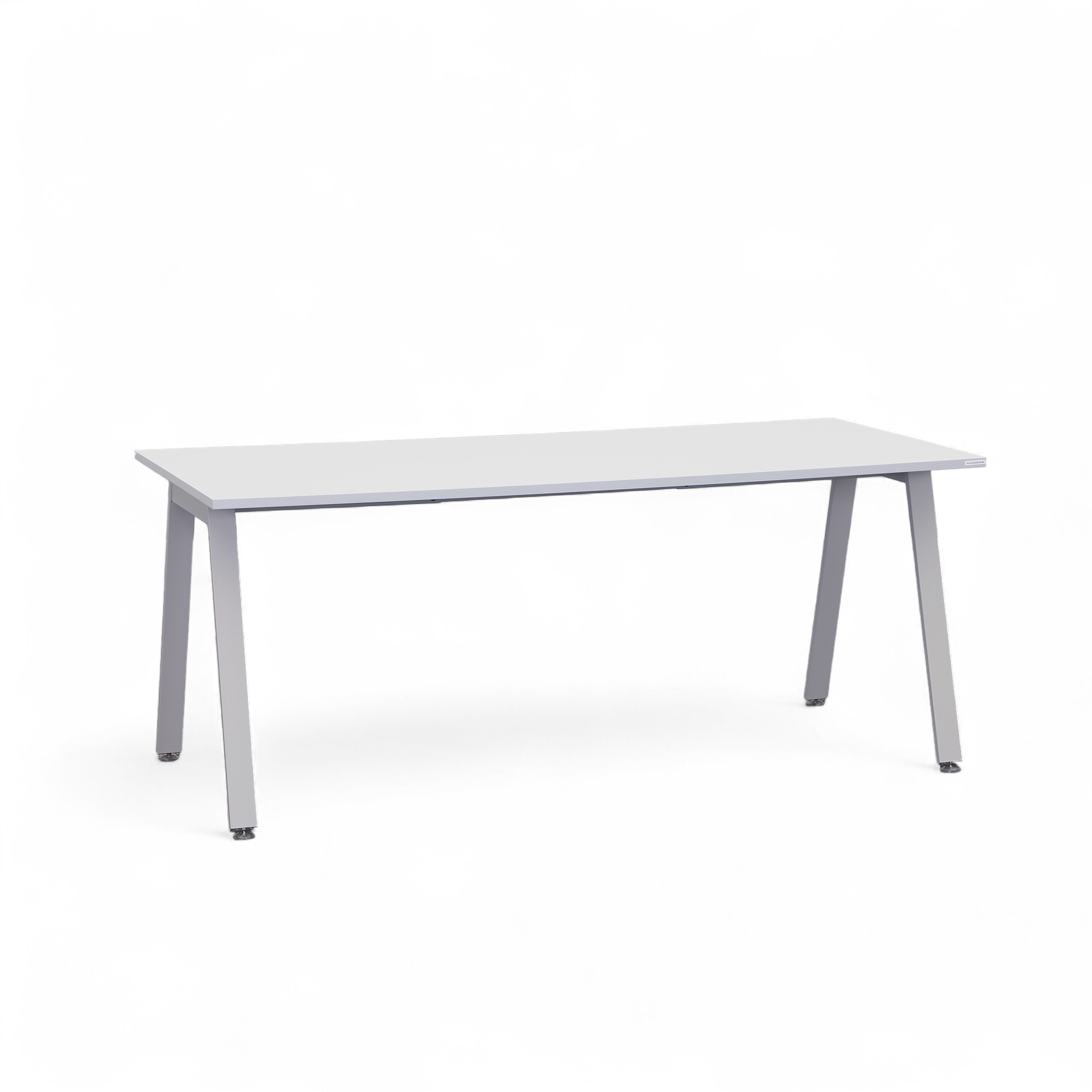 Image of Bürotisch Tradingzone Sem 180x80 cm, Weissgrau/Silbergrau, Rechteckig, Neu, Tisch - Hochwertig & langlebig