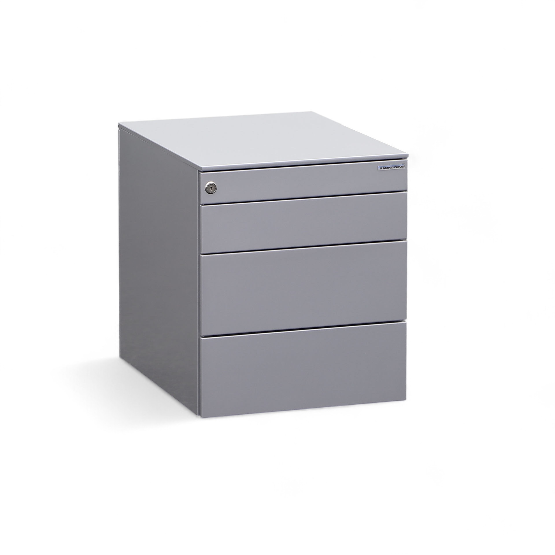 Conteneur roulant Dieffebi, Gris argenté, avec des tiroirs, Nouveau - parfait pour un bureau moderne