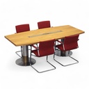Konferenztisch mit Wilkhahn Stühlen (Normal gebraucht, 220x100)