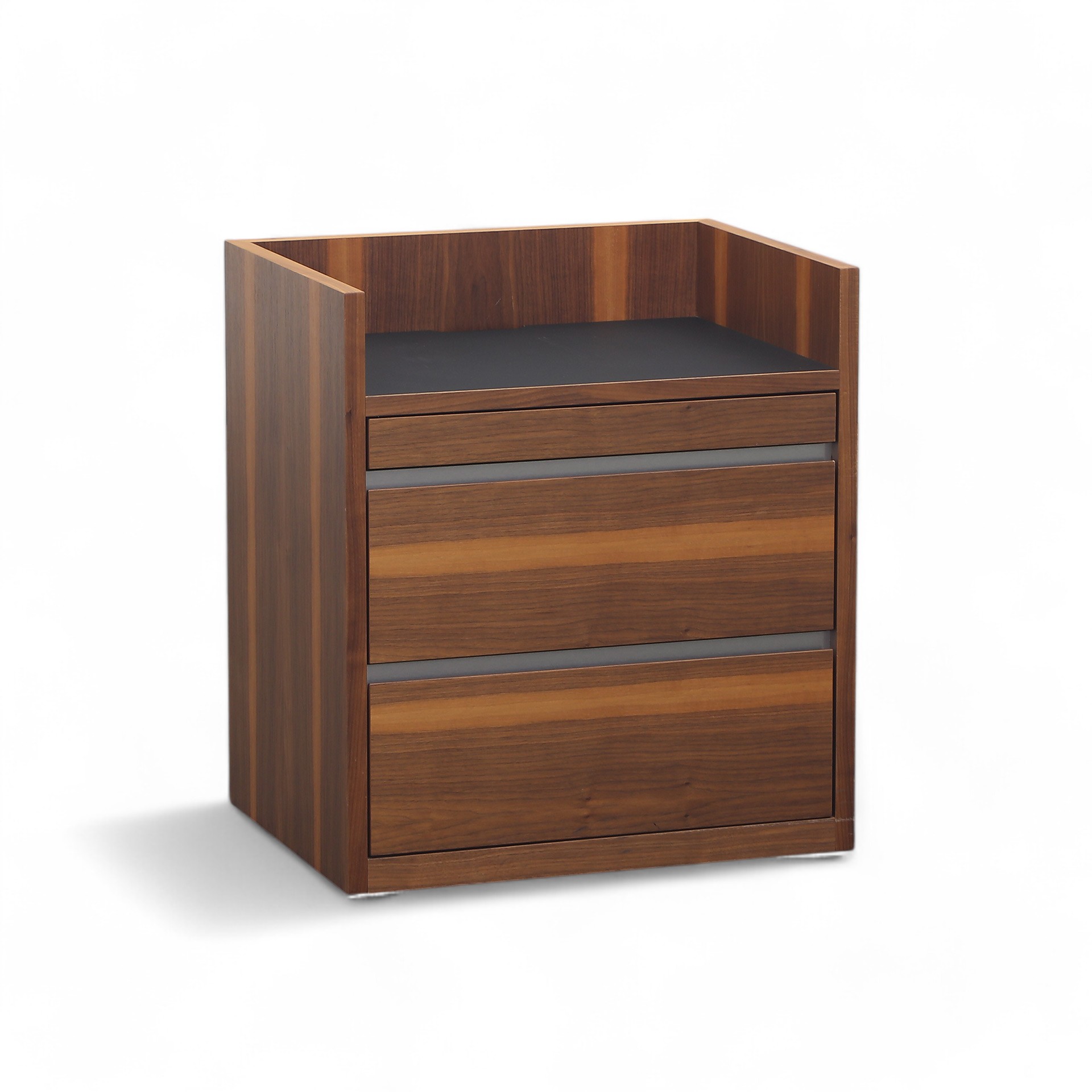 Caisson à tiroirs, Noyer, Normalement utilisé - idéal pour un rangement facile