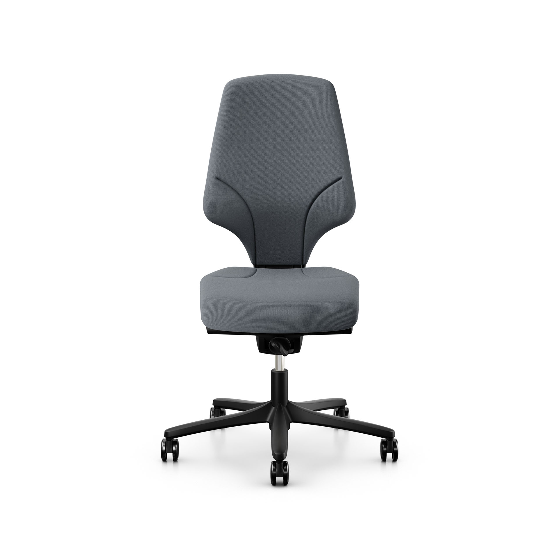 Fauteuil pivotant Giroflex 64-3578 sans accoudoirs, Gris/Noir, Nouveau, Chaise ergonomique - idéale pour un travail flexible